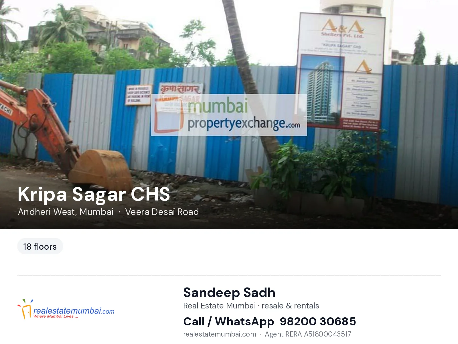 Kripa Sagar CHS, Andheri West, Mumbai — flats | Real Estate Mumbai, Sandeep Sadh 98200 30685