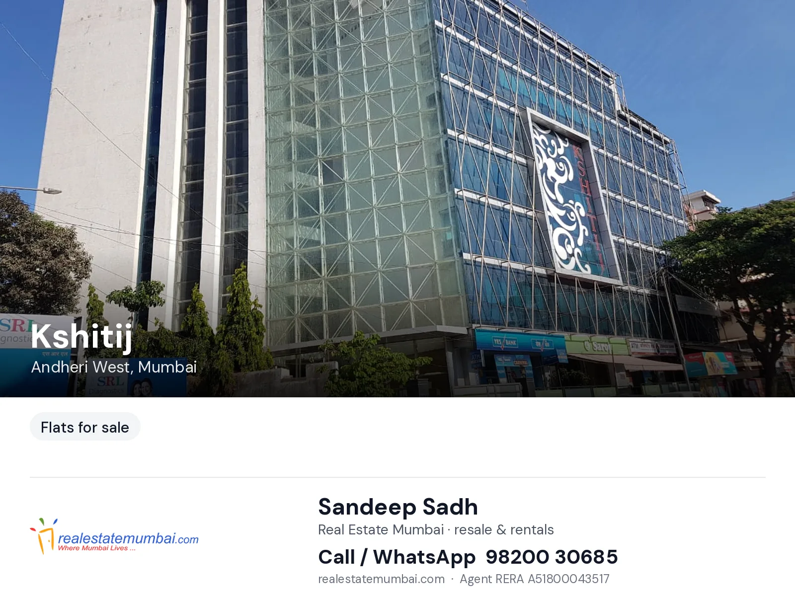 Kshitij, Andheri West, Mumbai — flats for sale | Real Estate Mumbai, Sandeep Sadh 98200 30685