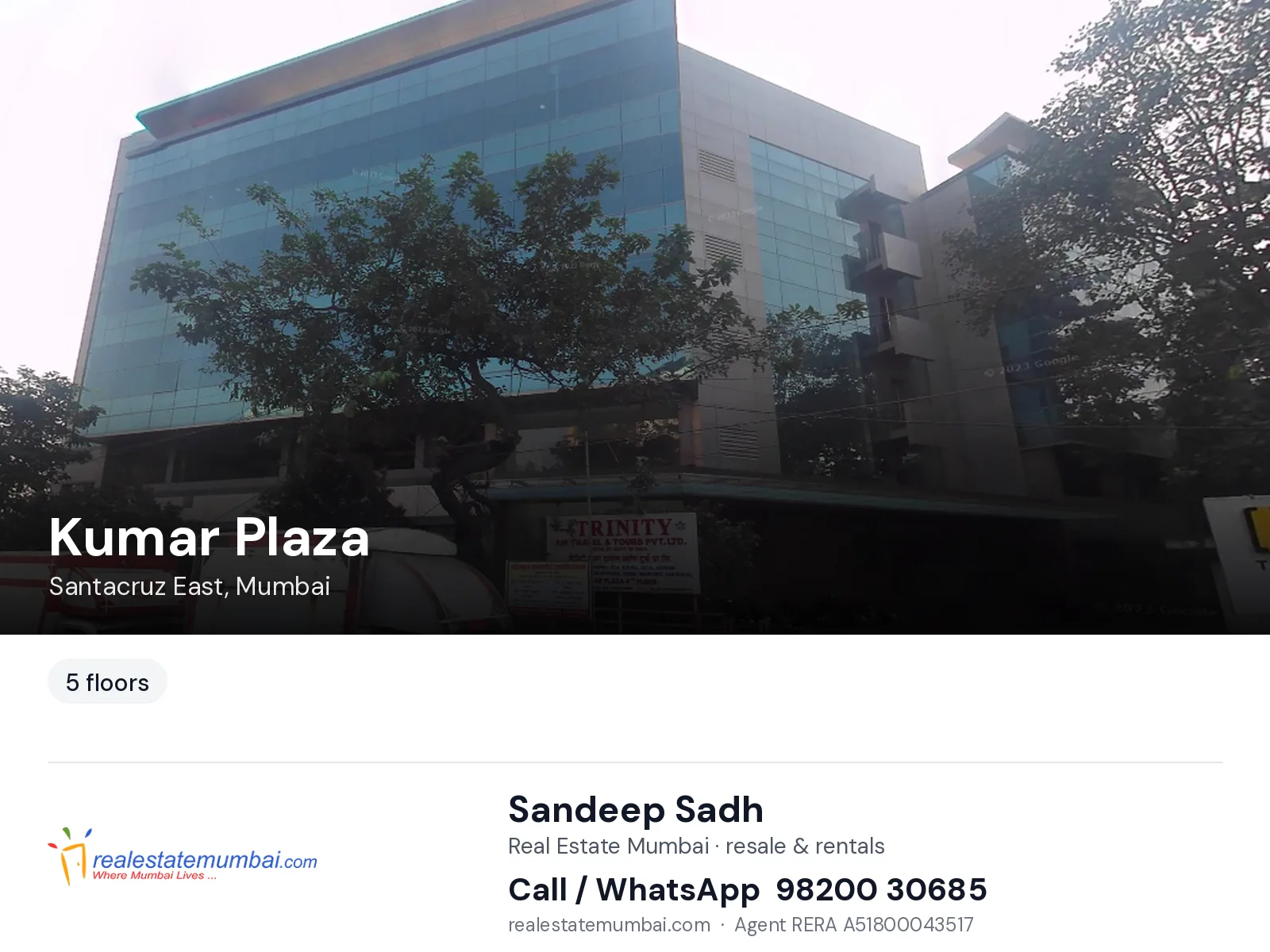 Kumar Plaza, Santacruz East, Mumbai — flats | Real Estate Mumbai, Sandeep Sadh 98200 30685