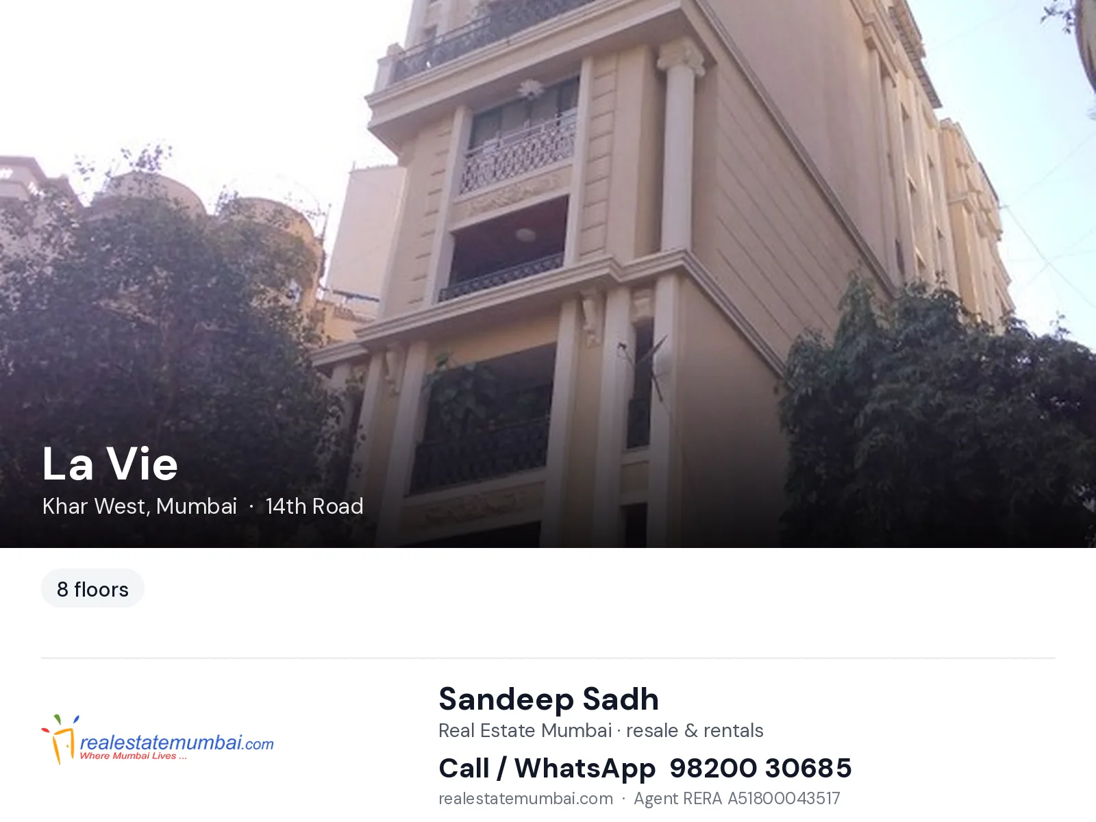 La Vie, Khar West, Mumbai — flats | Real Estate Mumbai, Sandeep Sadh 98200 30685