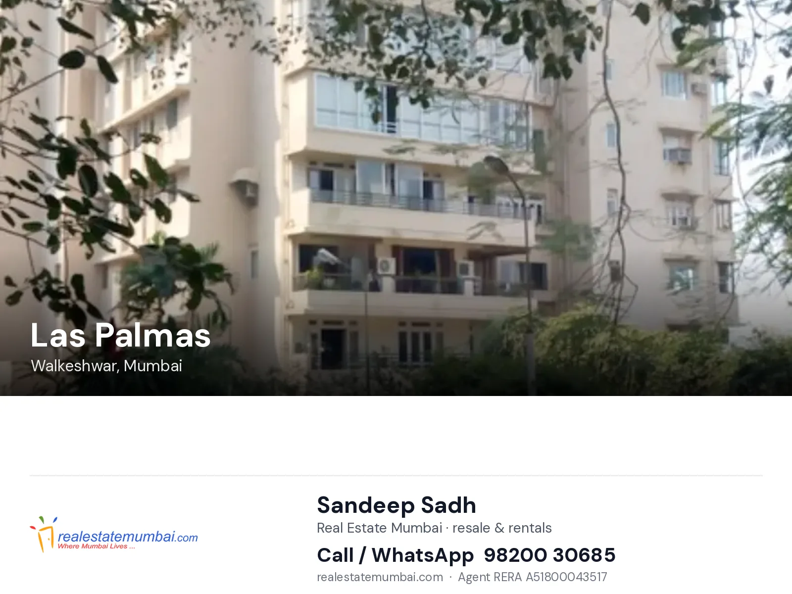 Las Palmas, Walkeshwar, Mumbai — flats | Real Estate Mumbai, Sandeep Sadh 98200 30685