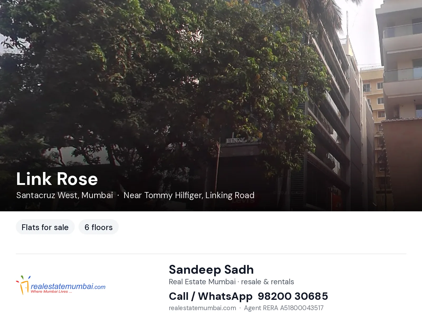 Link Rose, Santacruz West, Mumbai — flats for sale | Real Estate Mumbai, Sandeep Sadh 98200 30685