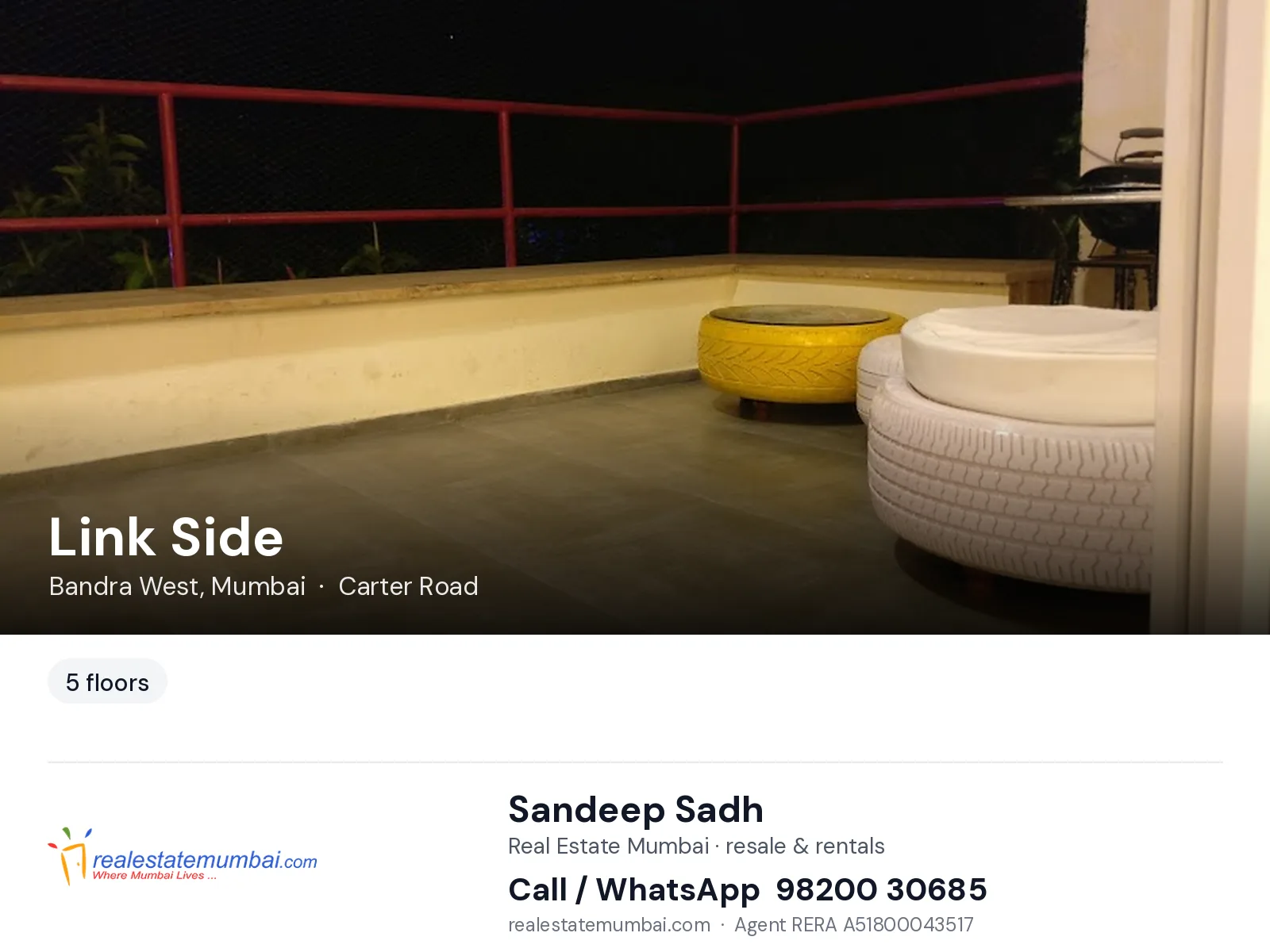 Link Side, Bandra West, Mumbai — flats | Real Estate Mumbai, Sandeep Sadh 98200 30685