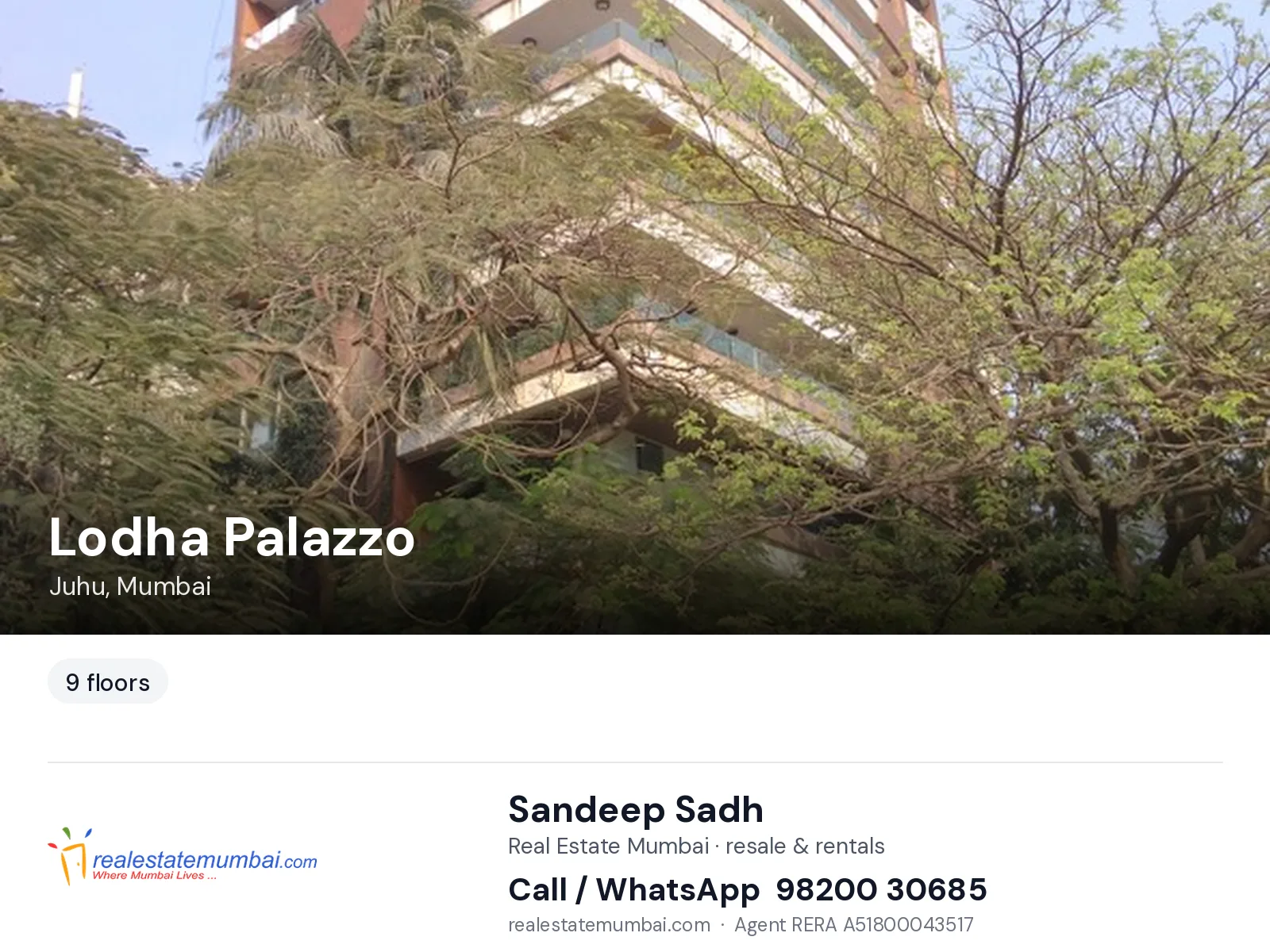 Lodha Palazzo, Juhu, Mumbai — flats | Real Estate Mumbai, Sandeep Sadh 98200 30685