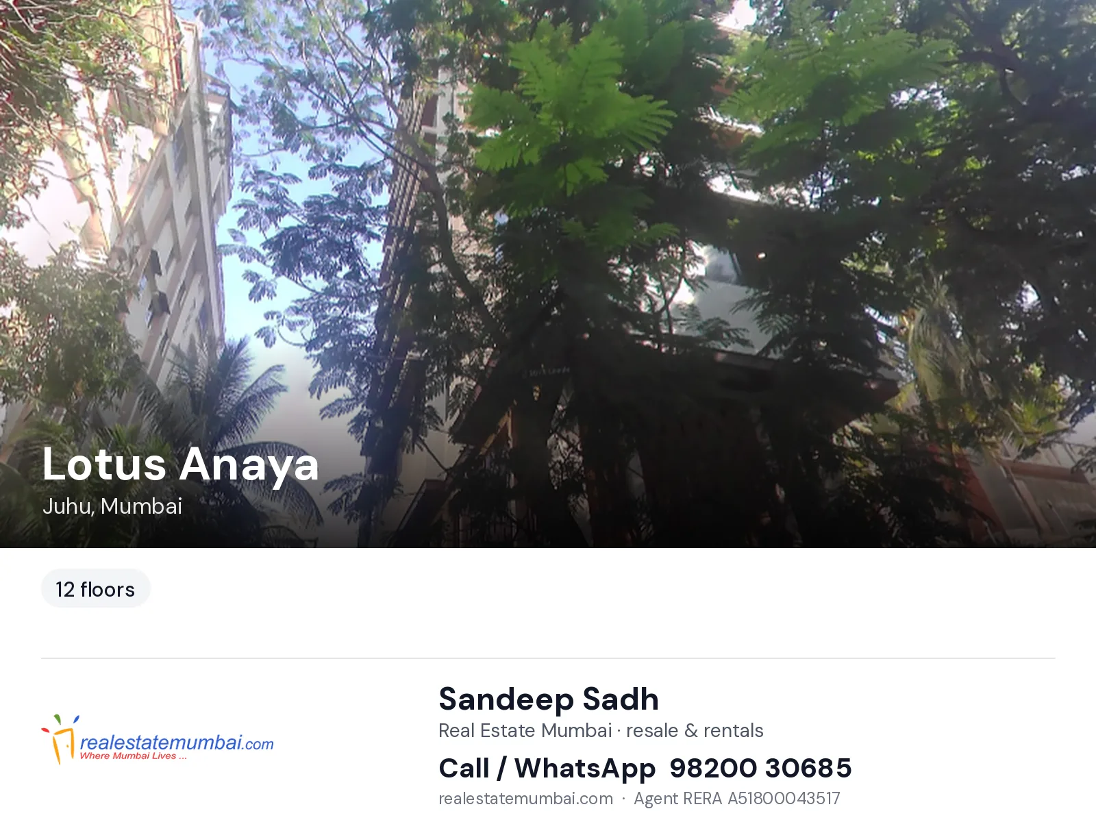 Lotus Anaya, Juhu, Mumbai — flats | Real Estate Mumbai, Sandeep Sadh 98200 30685