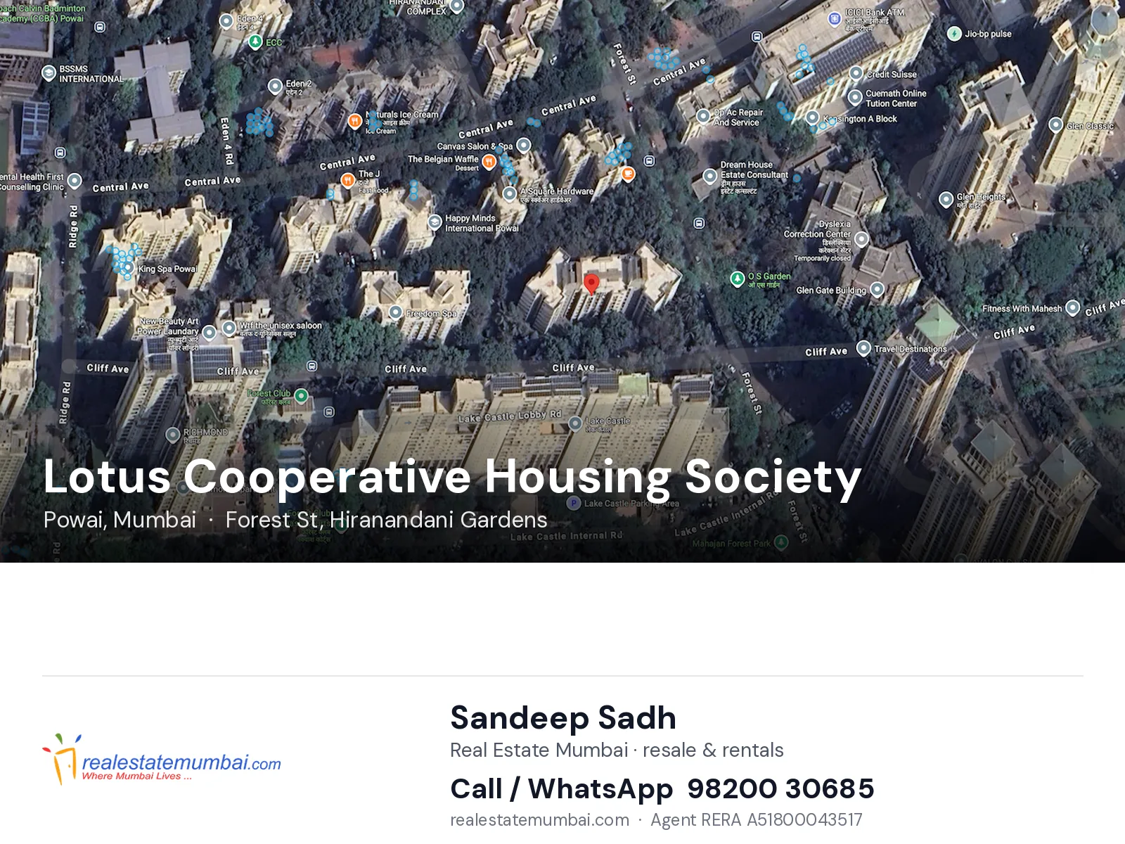 Lotus Cooperative Housing Society, Powai, Mumbai — flats | Real Estate Mumbai, Sandeep Sadh 98200 30685