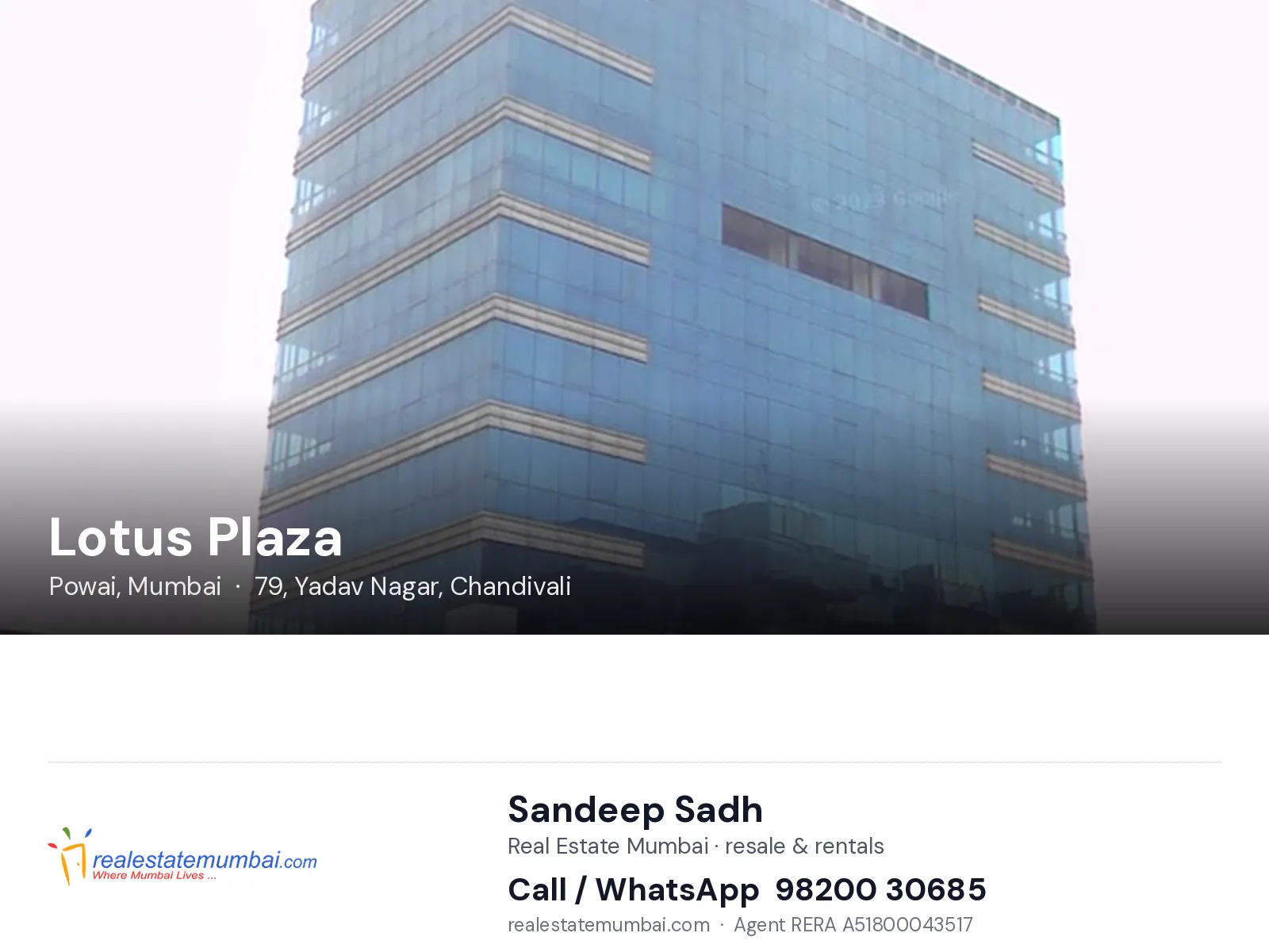 Lotus Plaza, Powai, Mumbai — flats | Real Estate Mumbai, Sandeep Sadh 98200 30685