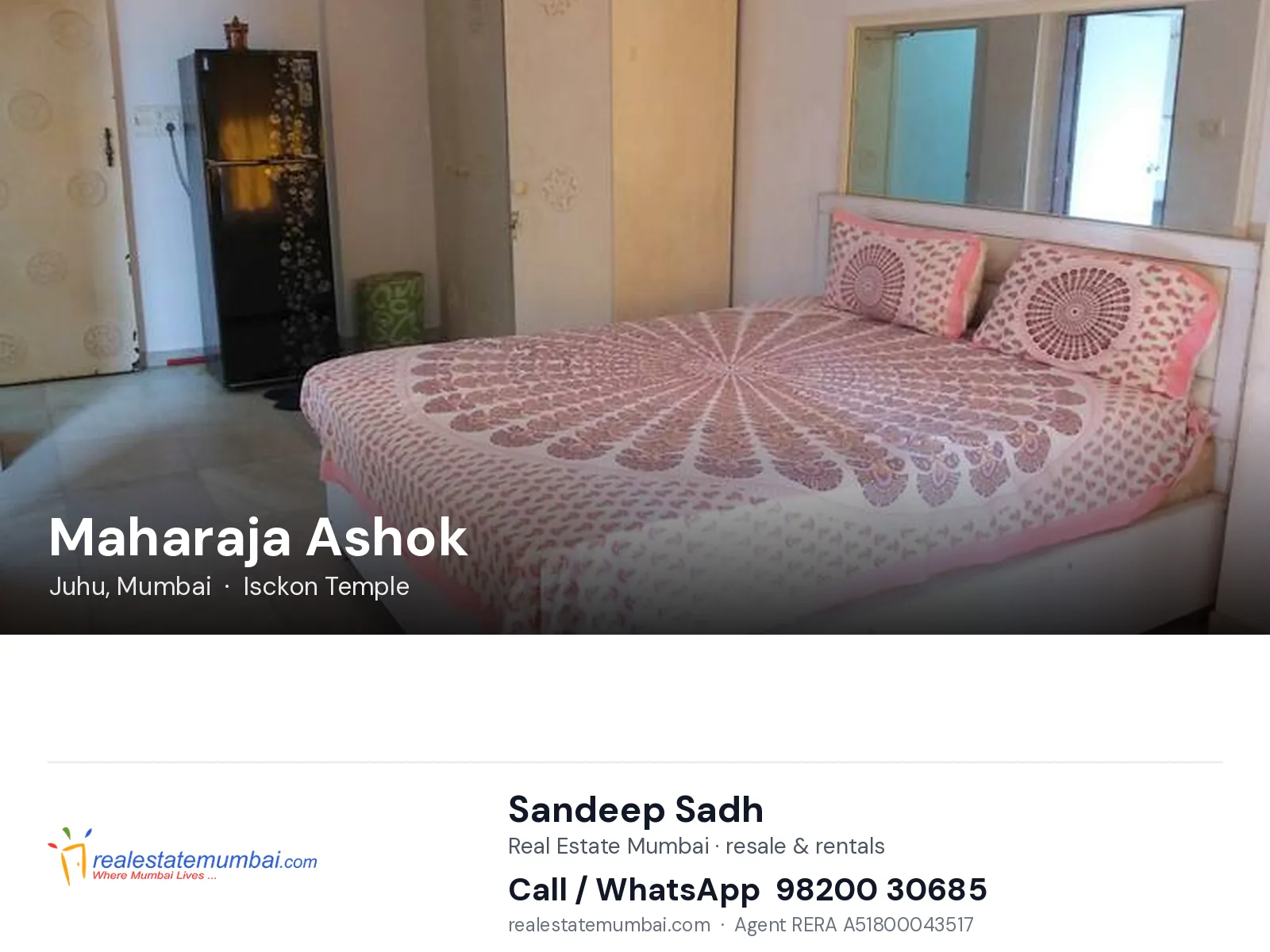 Maharaja Ashok, Juhu, Mumbai — flats | Real Estate Mumbai, Sandeep Sadh 98200 30685