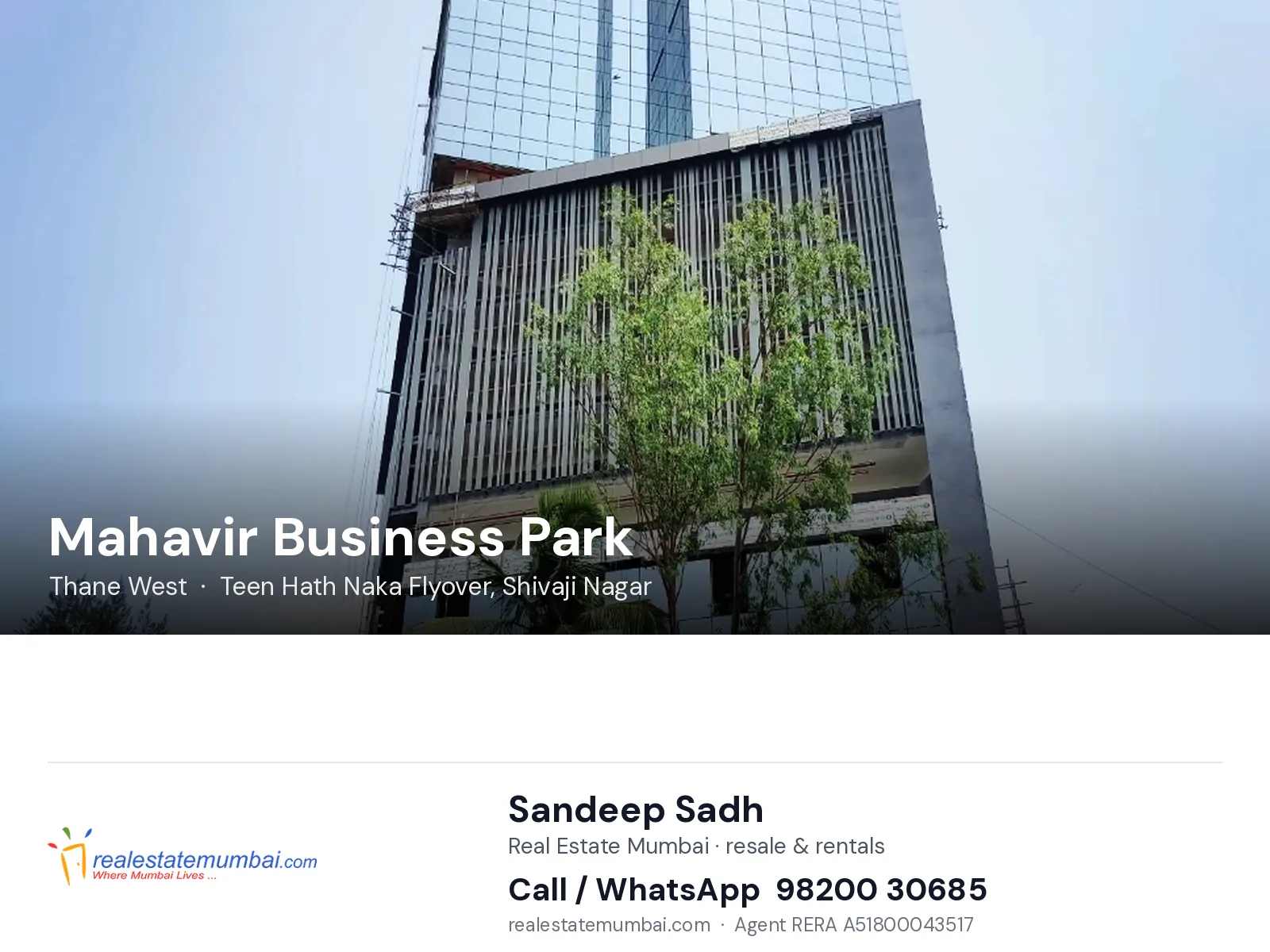Mahavir Business Park, Thane West — flats | Real Estate Mumbai, Sandeep Sadh 98200 30685