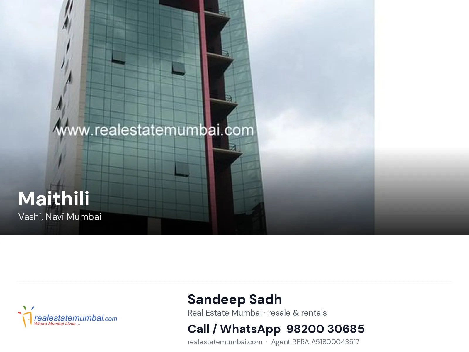 Maithili, Vashi, Navi Mumbai — flats | Real Estate Mumbai, Sandeep Sadh 98200 30685