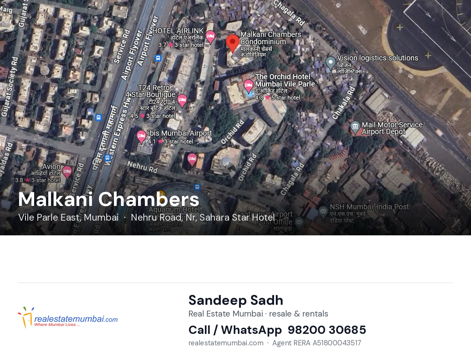 Malkani Chambers, Vile Parle East, Mumbai — flats | Real Estate Mumbai, Sandeep Sadh 98200 30685