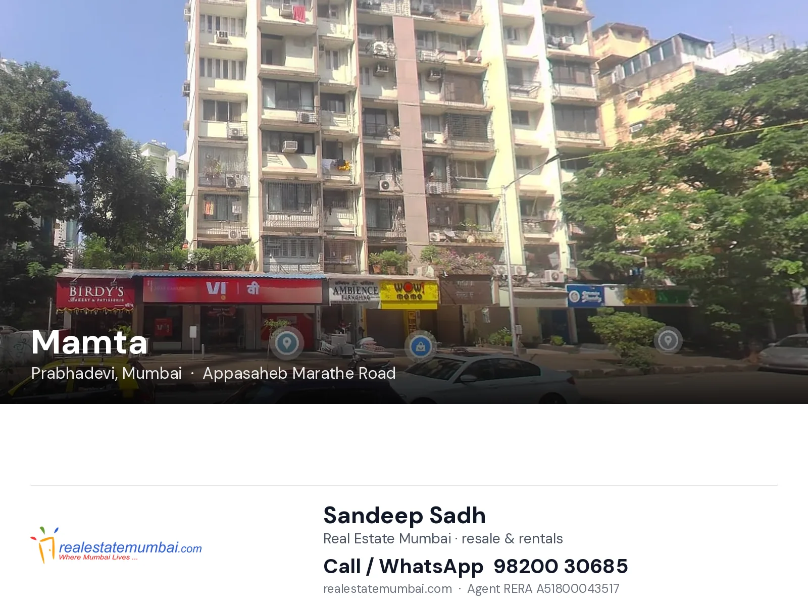 Mamta, Prabhadevi, Mumbai — flats | Real Estate Mumbai, Sandeep Sadh 98200 30685