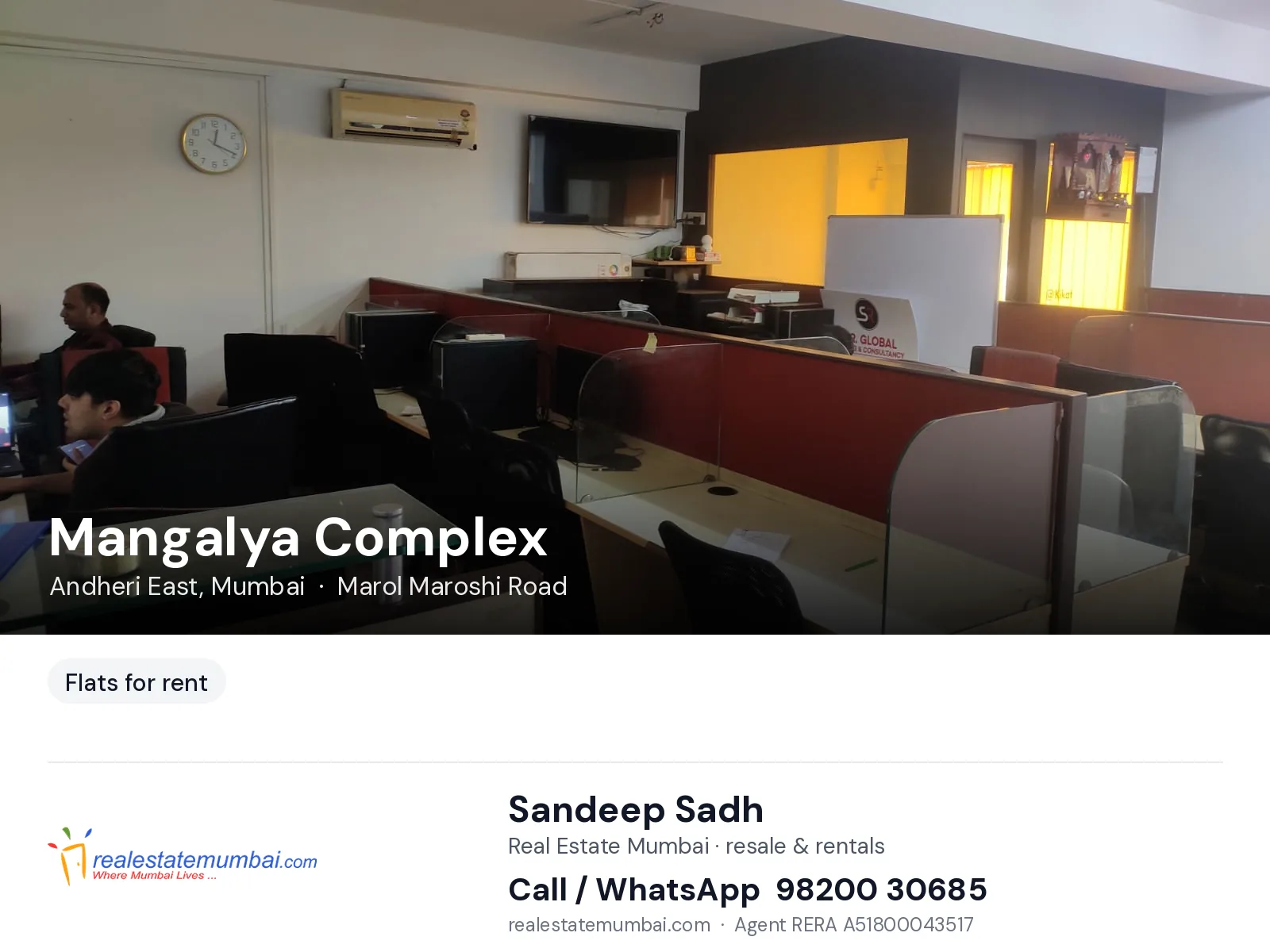 Mangalya Complex, Andheri East, Mumbai — flats for rent | Real Estate Mumbai, Sandeep Sadh 98200 30685