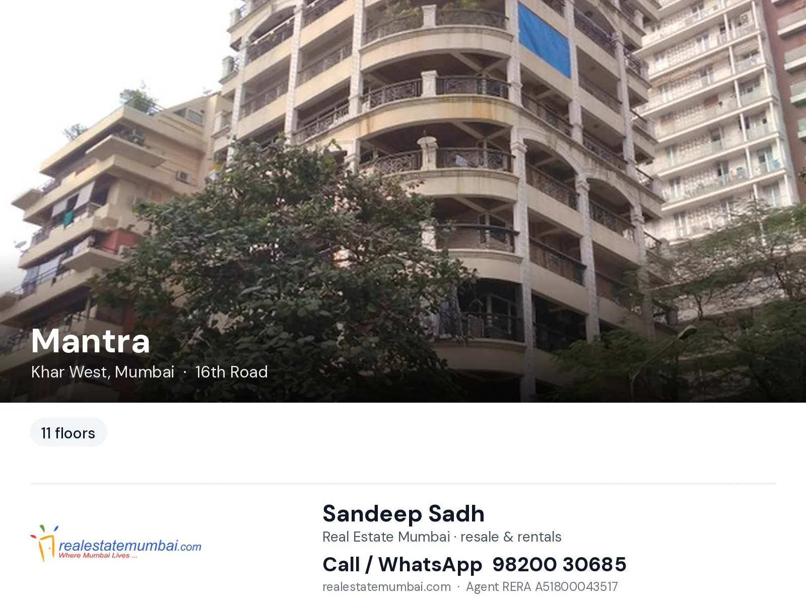 Mantra, Khar West, Mumbai — flats | Real Estate Mumbai, Sandeep Sadh 98200 30685