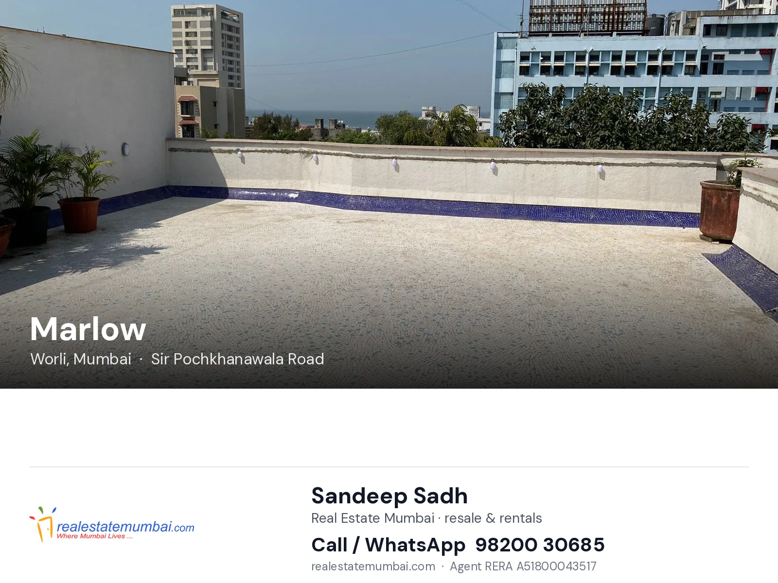 Marlow, Worli, Mumbai — flats | Real Estate Mumbai, Sandeep Sadh 98200 30685