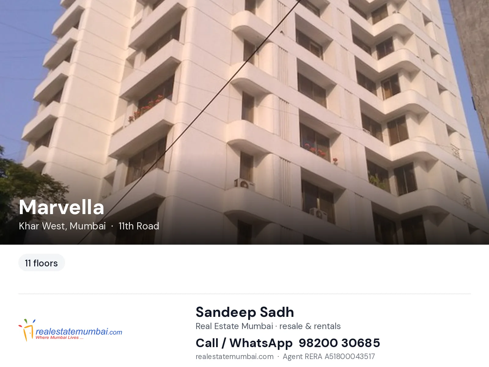Marvella, Khar West, Mumbai — flats | Real Estate Mumbai, Sandeep Sadh 98200 30685