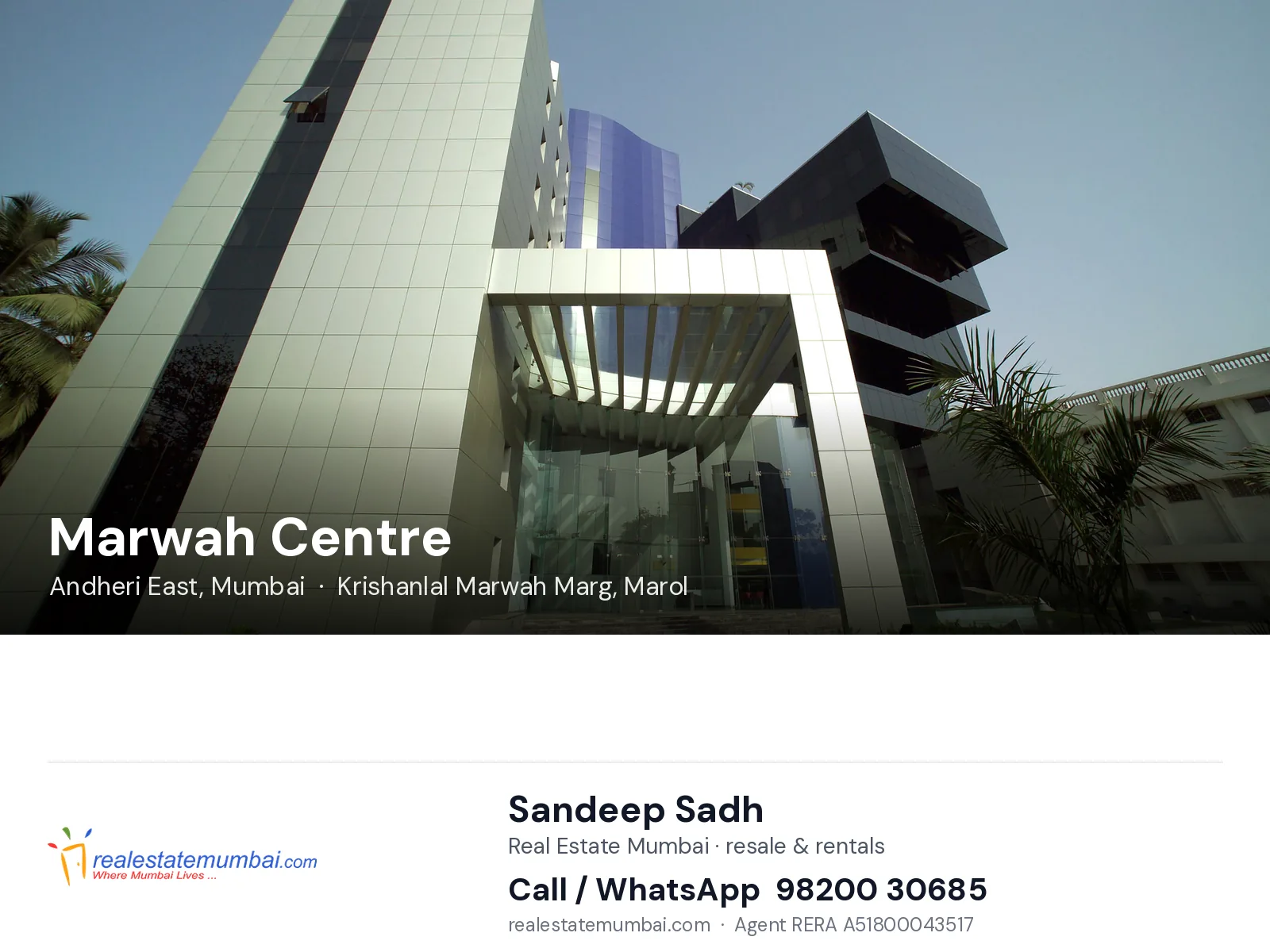 Marwah Centre, Andheri East, Mumbai — flats | Real Estate Mumbai, Sandeep Sadh 98200 30685