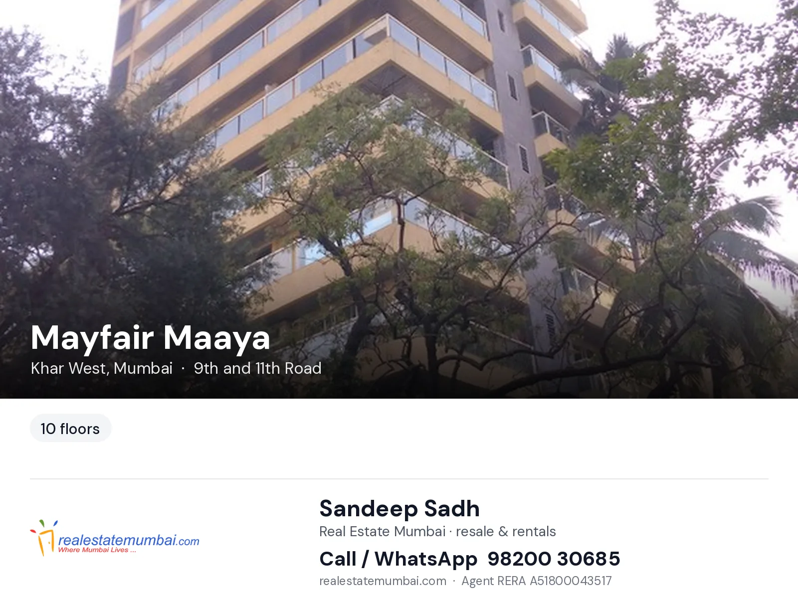 Mayfair Maaya, Khar West, Mumbai — flats | Real Estate Mumbai, Sandeep Sadh 98200 30685