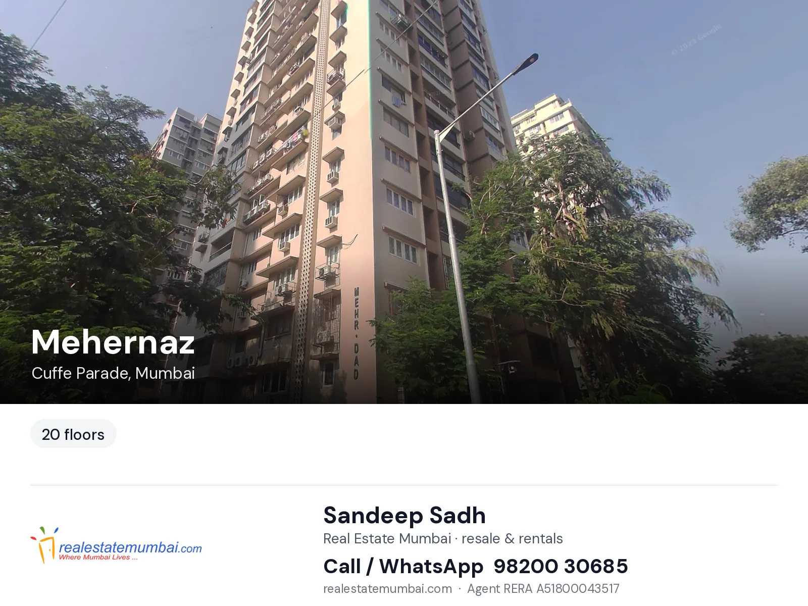 Mehernaz, Cuffe Parade, Mumbai — flats | Real Estate Mumbai, Sandeep Sadh 98200 30685