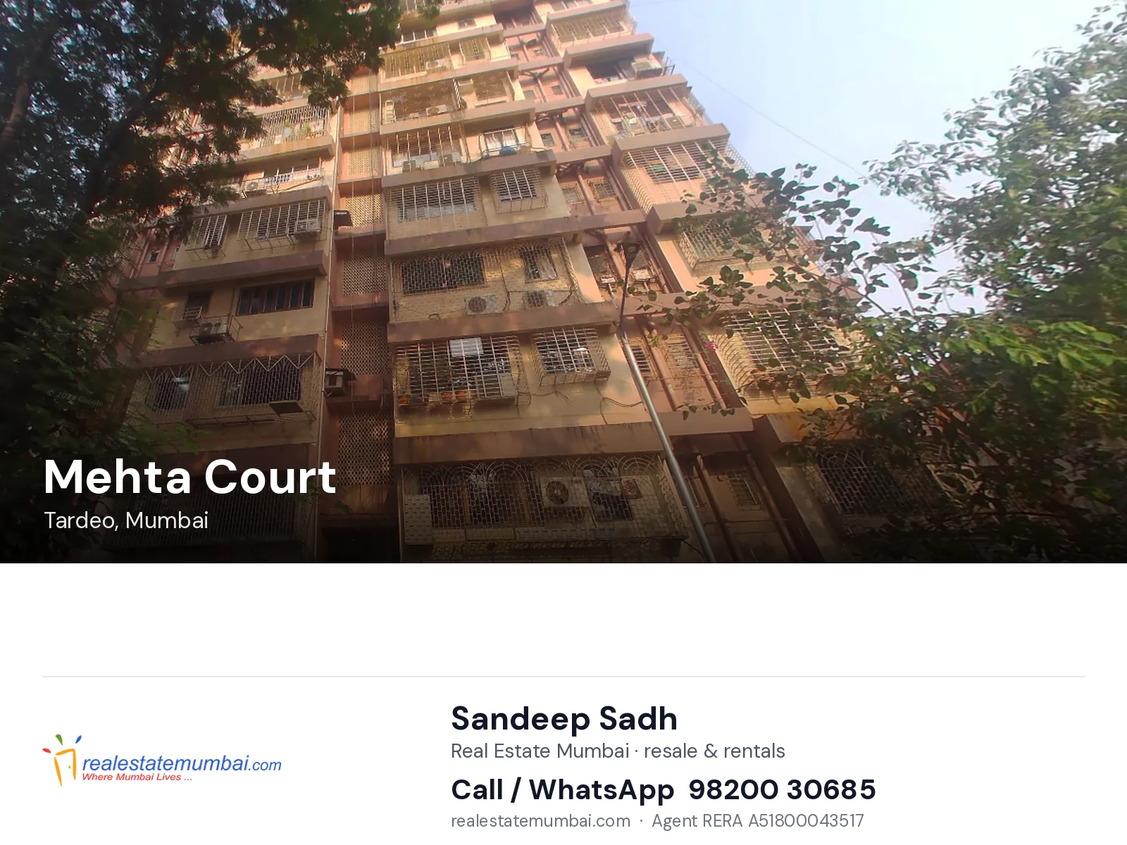 Mehta Court, Tardeo, Mumbai — flats | Real Estate Mumbai, Sandeep Sadh 98200 30685