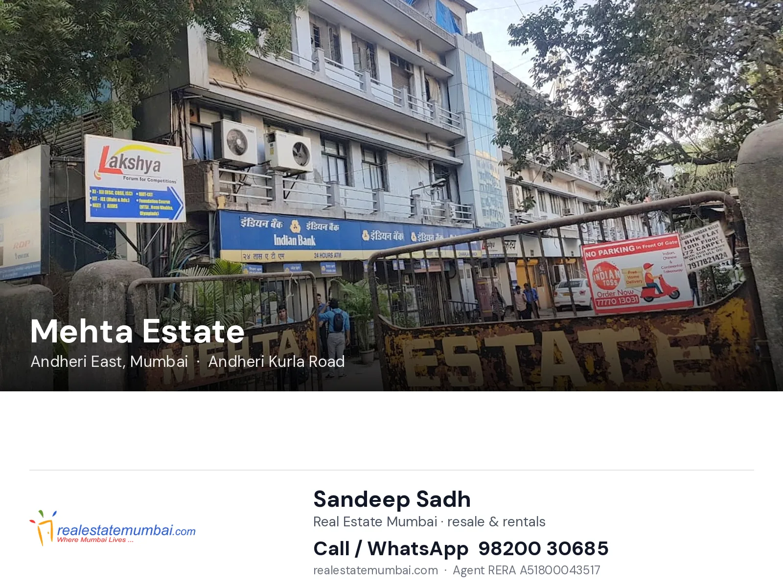 Mehta Estate, Andheri East, Mumbai — flats | Real Estate Mumbai, Sandeep Sadh 98200 30685