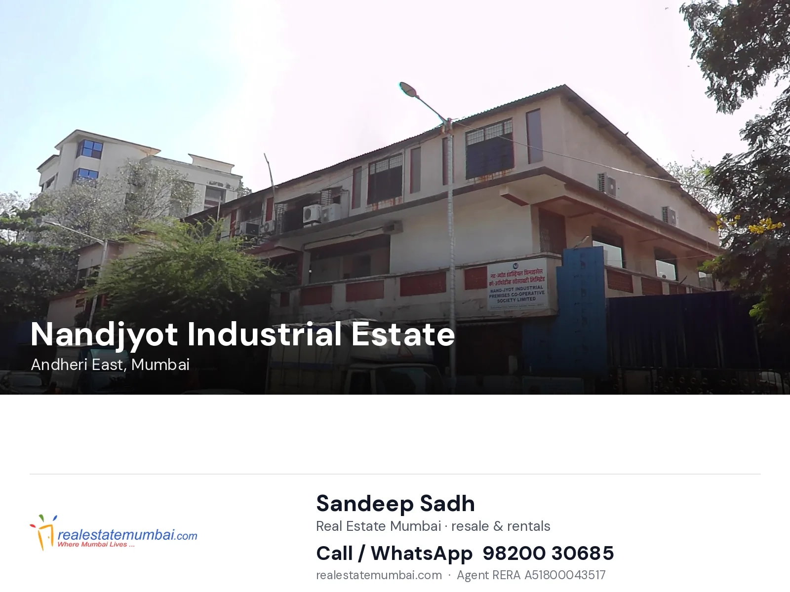 Nandjyot Industrial Estate, Andheri East, Mumbai — flats | Real Estate Mumbai, Sandeep Sadh 98200 30685
