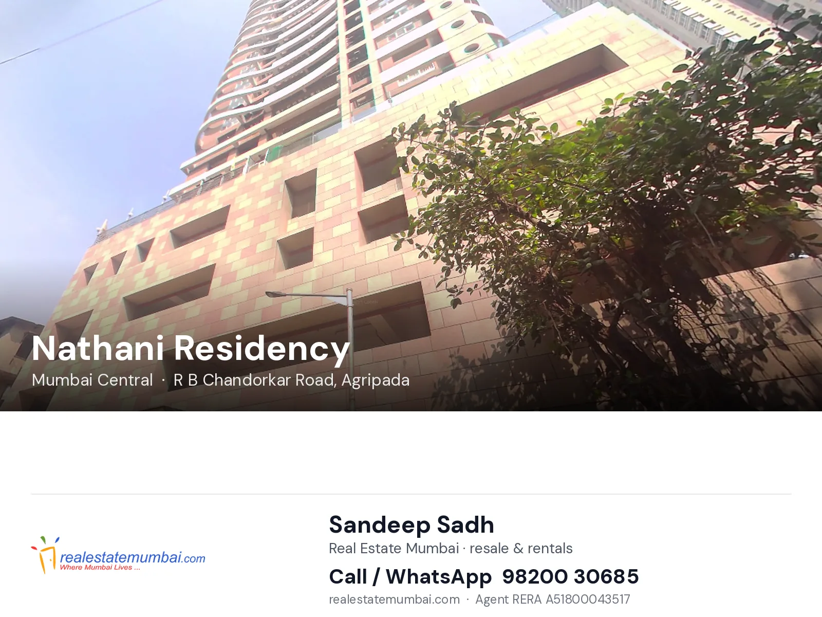 Nathani Residency, Mumbai Central — flats | Real Estate Mumbai, Sandeep Sadh 98200 30685