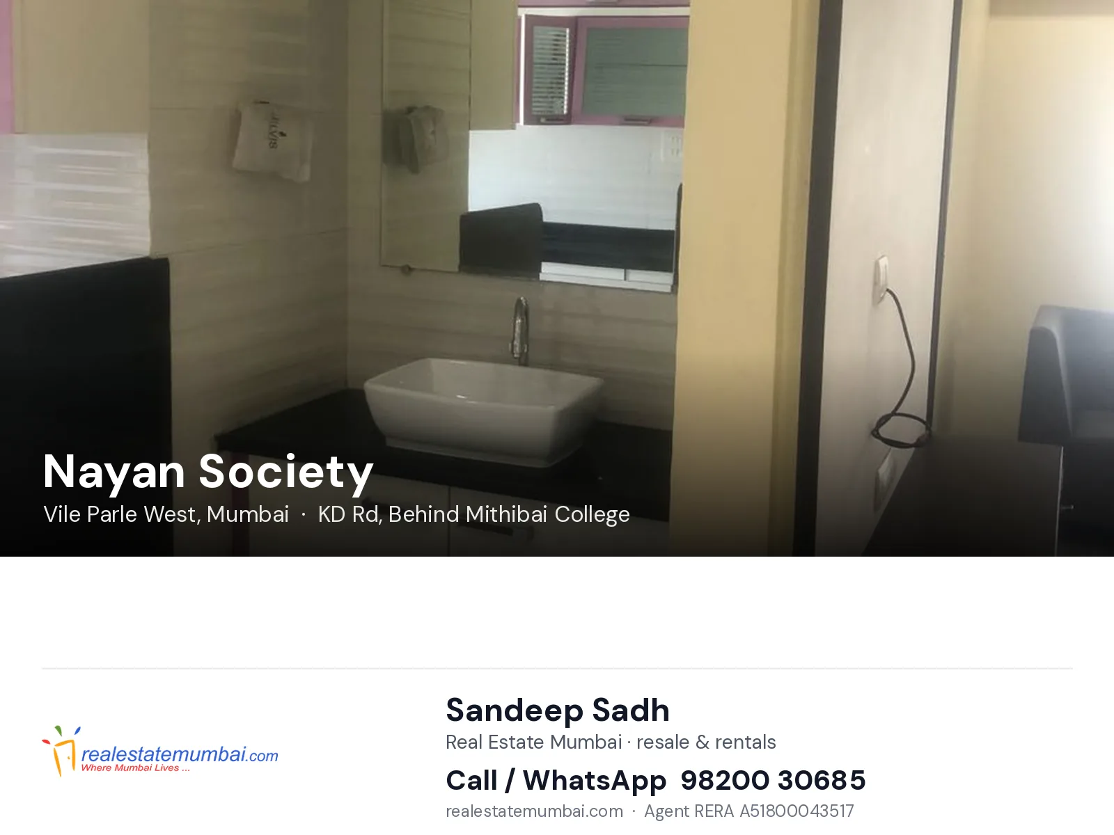 Nayan Society, Vile Parle West, Mumbai — flats | Real Estate Mumbai, Sandeep Sadh 98200 30685
