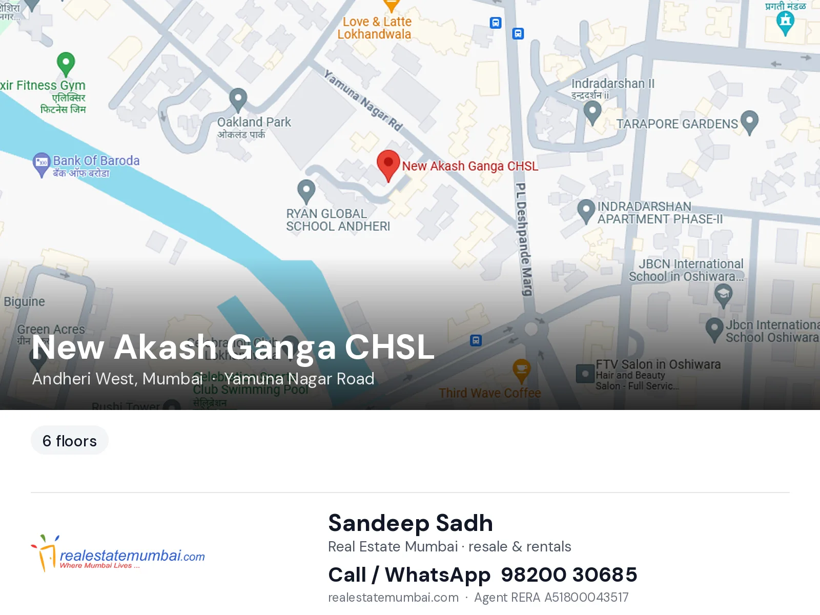 New Akash Ganga CHSL, Andheri West, Mumbai — flats | Real Estate Mumbai, Sandeep Sadh 98200 30685