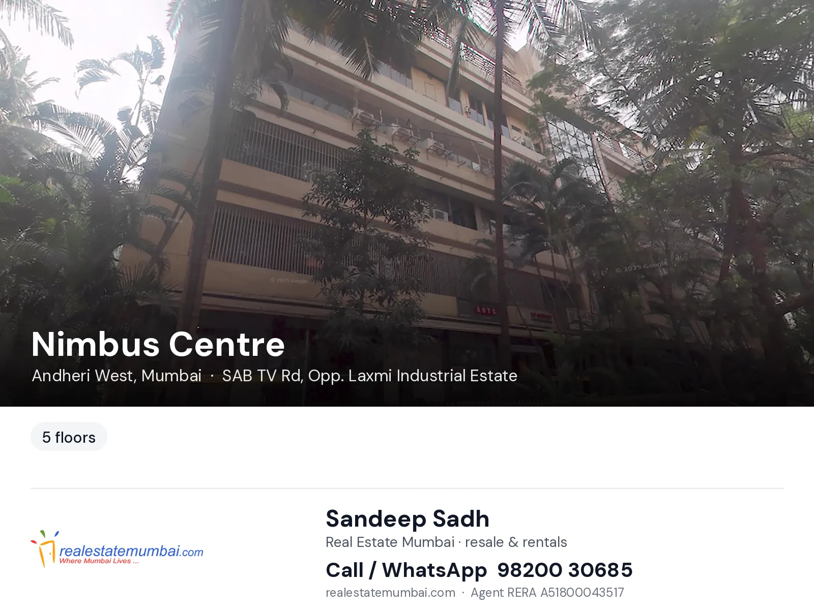 Nimbus Centre, Andheri West, Mumbai — flats | Real Estate Mumbai, Sandeep Sadh 98200 30685