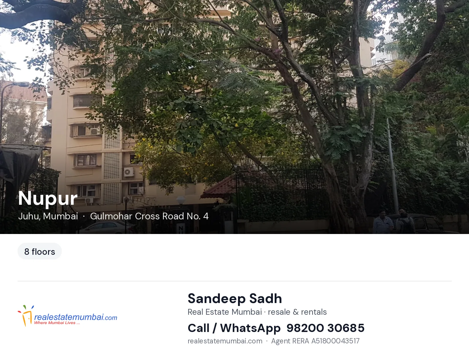 Nupur, Juhu, Mumbai — flats | Real Estate Mumbai, Sandeep Sadh 98200 30685