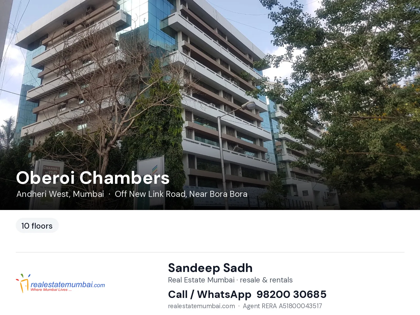 Oberoi Chambers, Andheri West, Mumbai — flats | Real Estate Mumbai, Sandeep Sadh 98200 30685