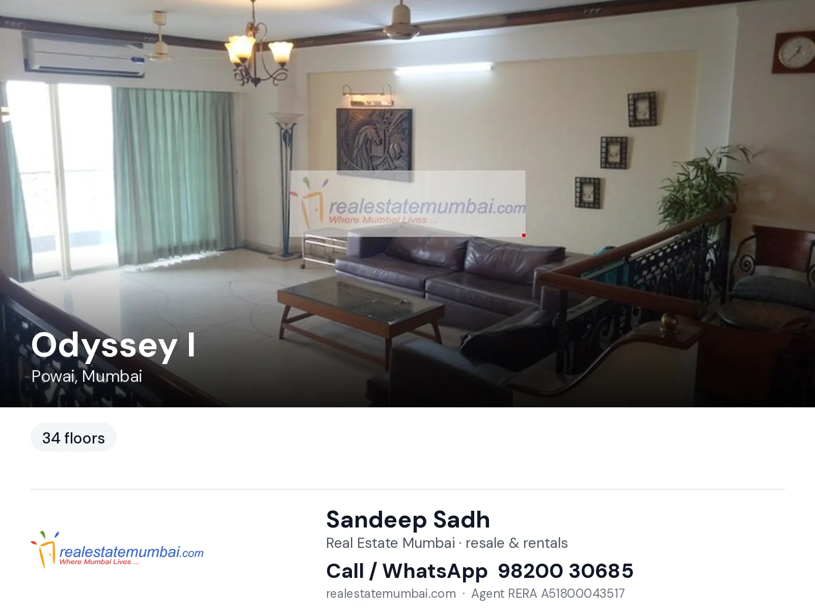 Odyssey I, Powai, Mumbai — flats | Real Estate Mumbai, Sandeep Sadh 98200 30685