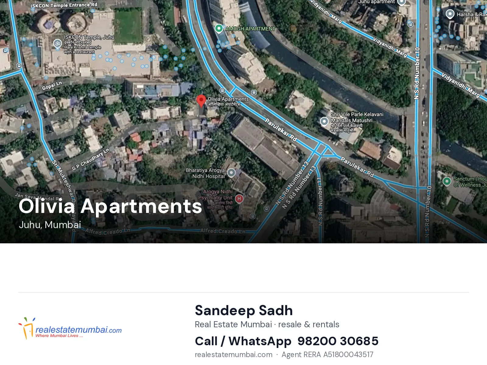 Olivia Apartments, Juhu, Mumbai — flats | Real Estate Mumbai, Sandeep Sadh 98200 30685