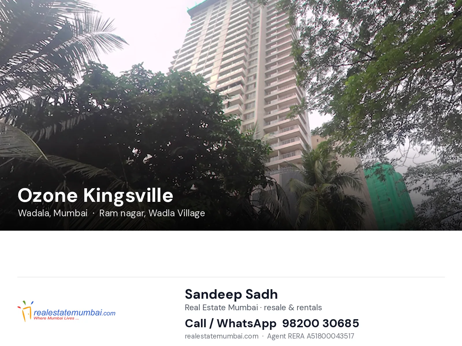 Ozone Kingsville, Wadala, Mumbai — flats | Real Estate Mumbai, Sandeep Sadh 98200 30685