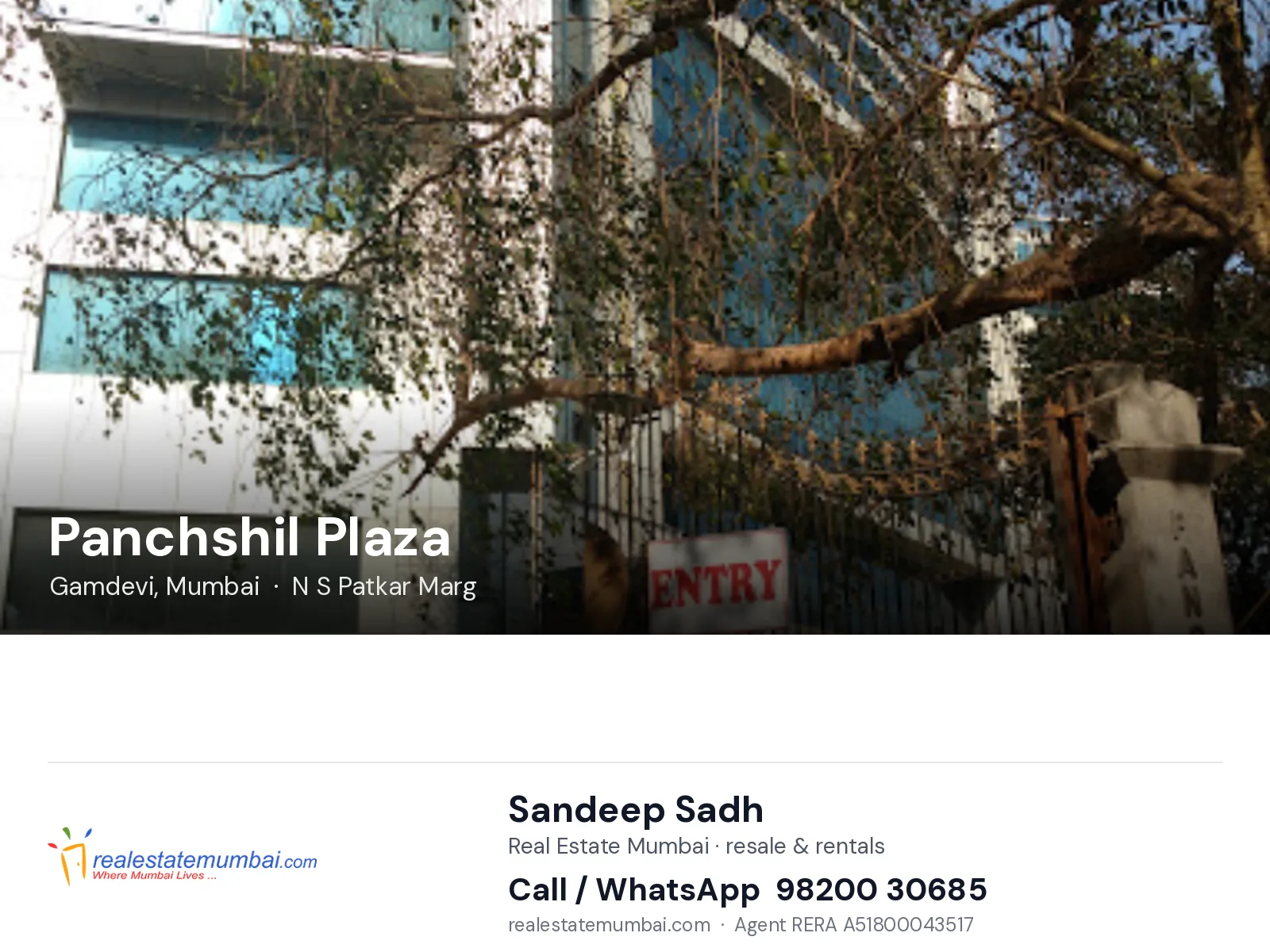Panchshil Plaza, Gamdevi, Mumbai — flats | Real Estate Mumbai, Sandeep Sadh 98200 30685