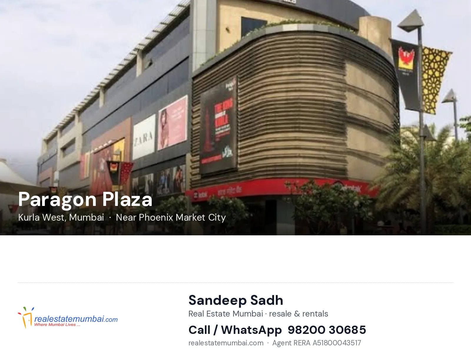 Paragon Plaza, Kurla West, Mumbai — flats | Real Estate Mumbai, Sandeep Sadh 98200 30685