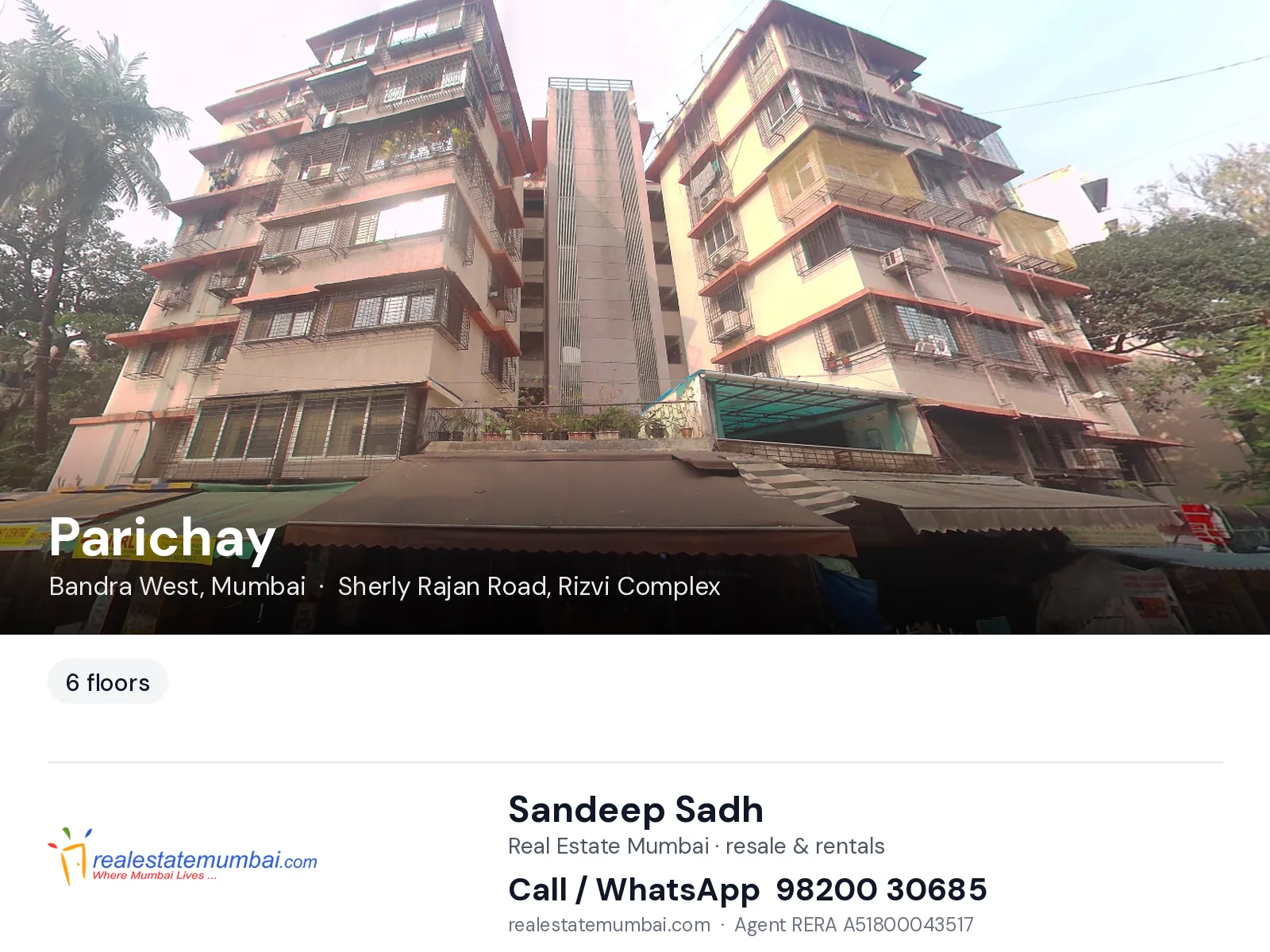 Parichay, Bandra West, Mumbai — flats | Real Estate Mumbai, Sandeep Sadh 98200 30685