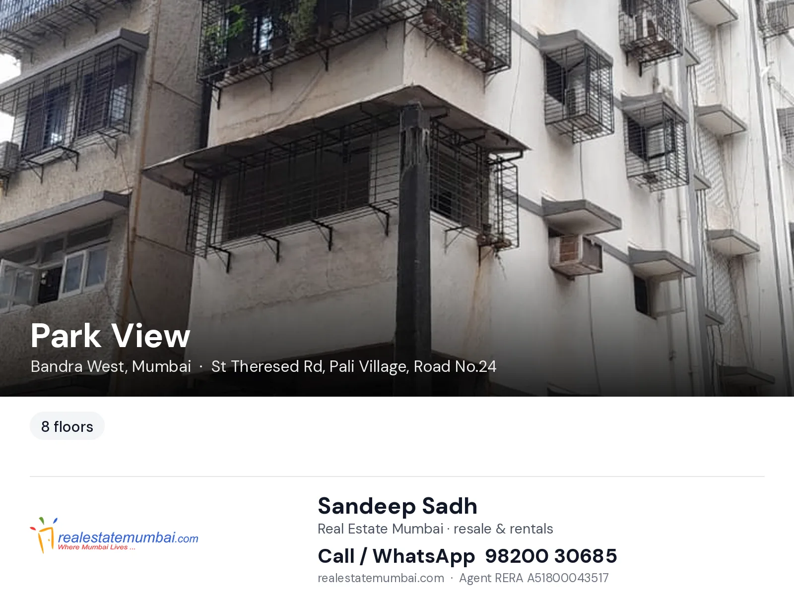 Park View, Bandra West, Mumbai — flats | Real Estate Mumbai, Sandeep Sadh 98200 30685