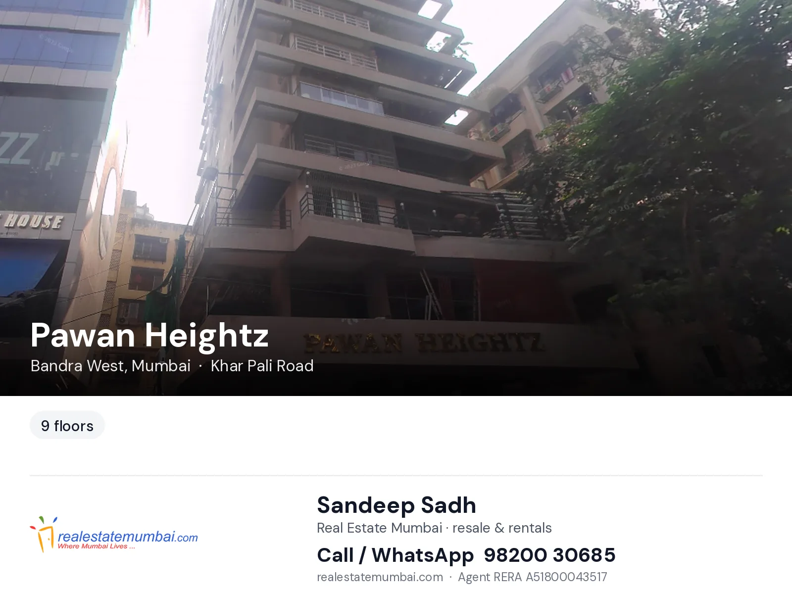 Pawan Heightz, Bandra West, Mumbai — flats | Real Estate Mumbai, Sandeep Sadh 98200 30685
