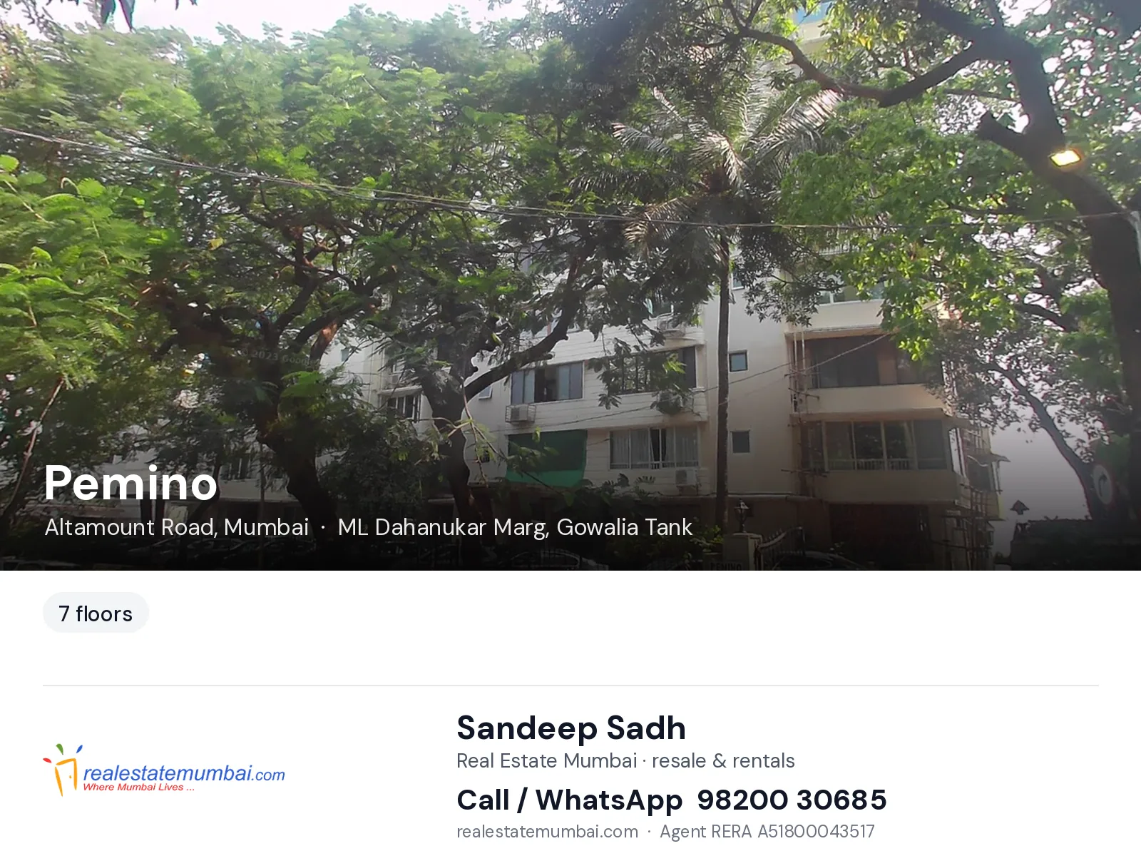 Pemino, Altamount Road, Mumbai — flats | Real Estate Mumbai, Sandeep Sadh 98200 30685