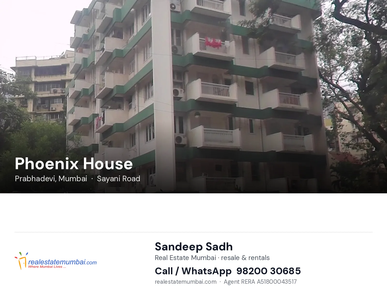 Phoenix House, Prabhadevi, Mumbai — flats | Real Estate Mumbai, Sandeep Sadh 98200 30685
