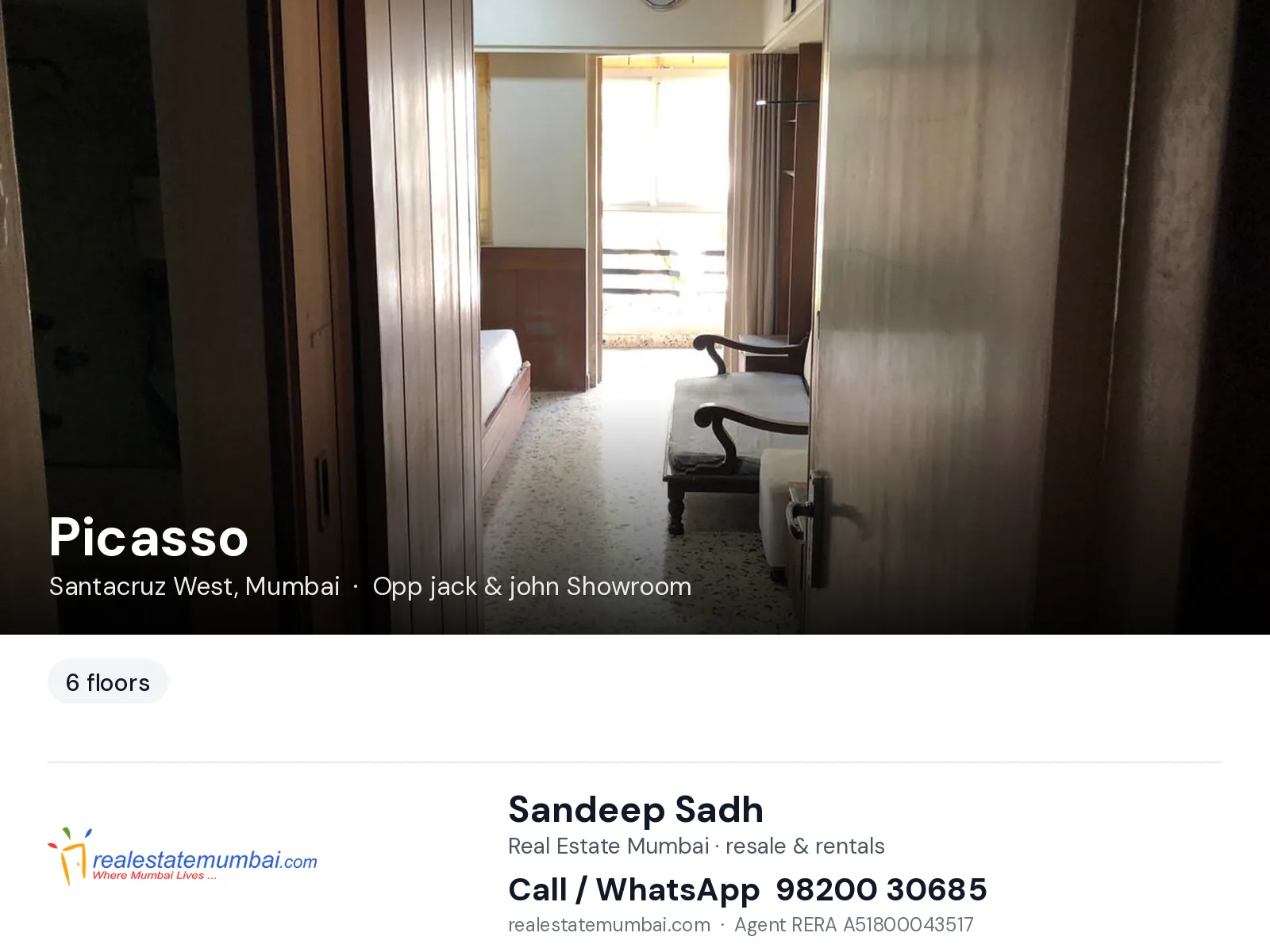 Picasso, Santacruz West, Mumbai — flats | Real Estate Mumbai, Sandeep Sadh 98200 30685