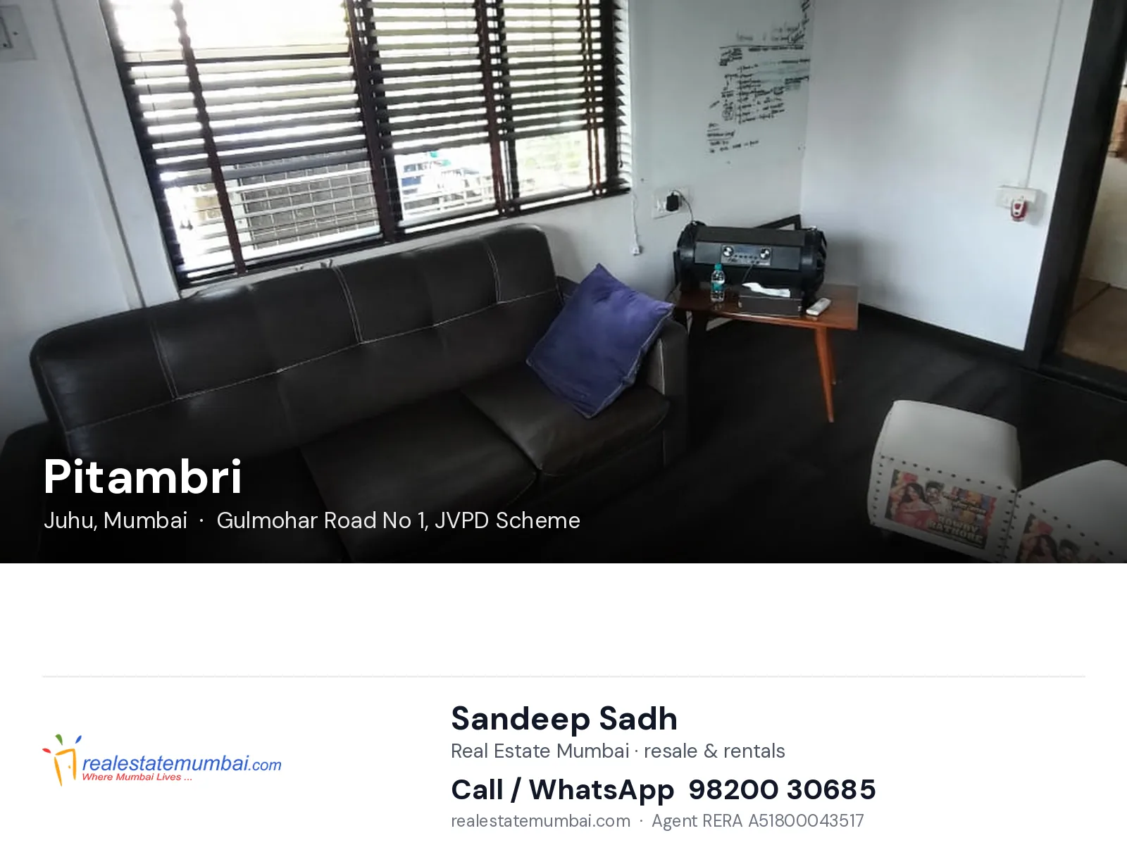 Pitambri, Juhu, Mumbai — flats | Real Estate Mumbai, Sandeep Sadh 98200 30685