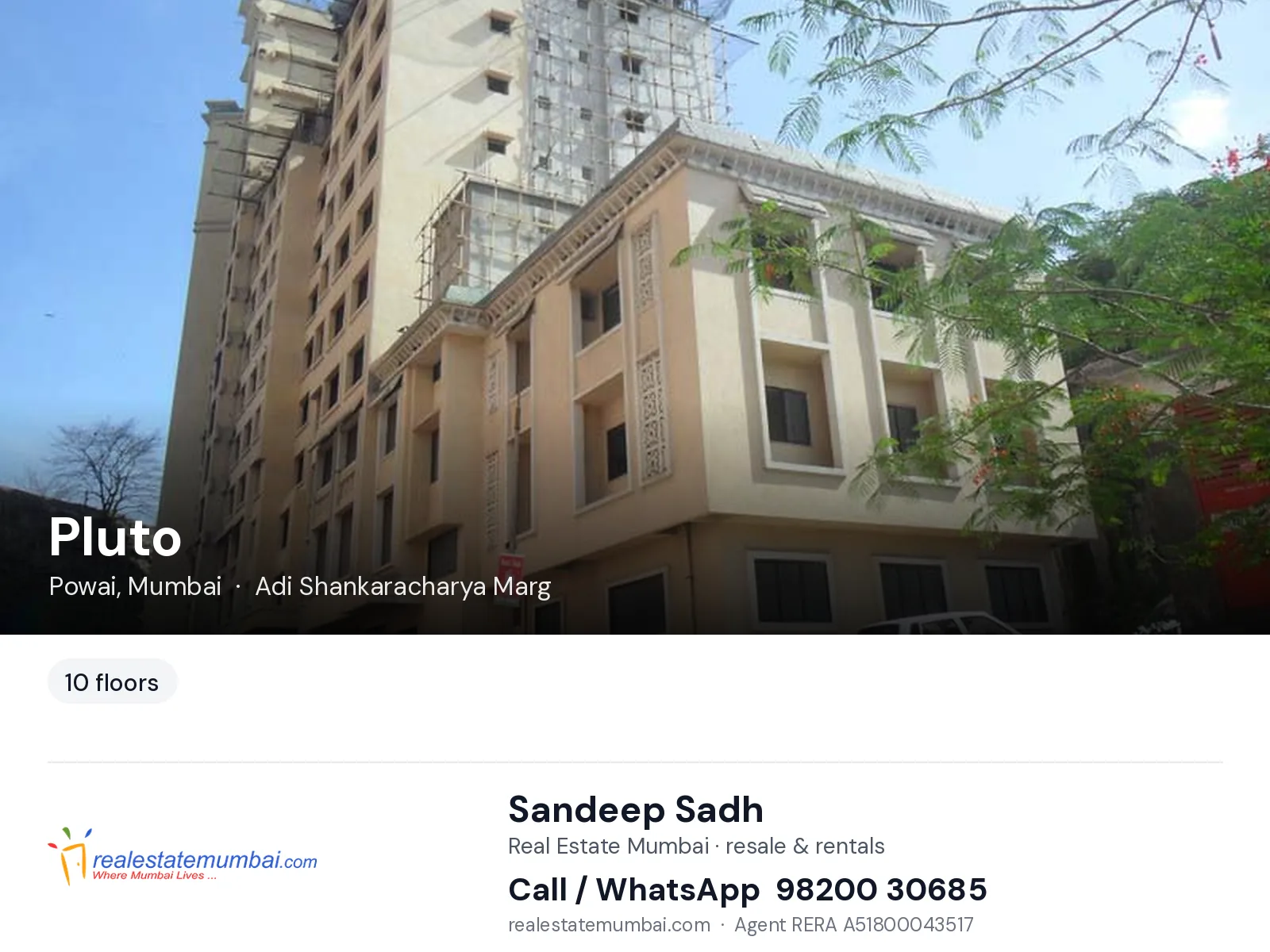 Pluto, Powai, Mumbai — flats | Real Estate Mumbai, Sandeep Sadh 98200 30685