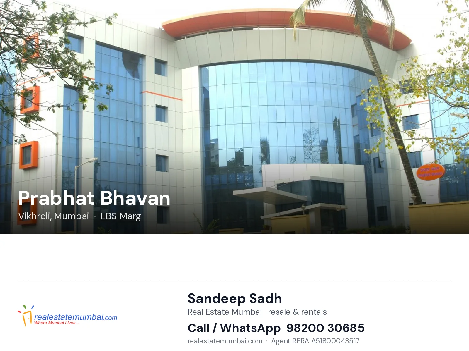 Prabhat Bhavan, Vikhroli, Mumbai — flats | Real Estate Mumbai, Sandeep Sadh 98200 30685