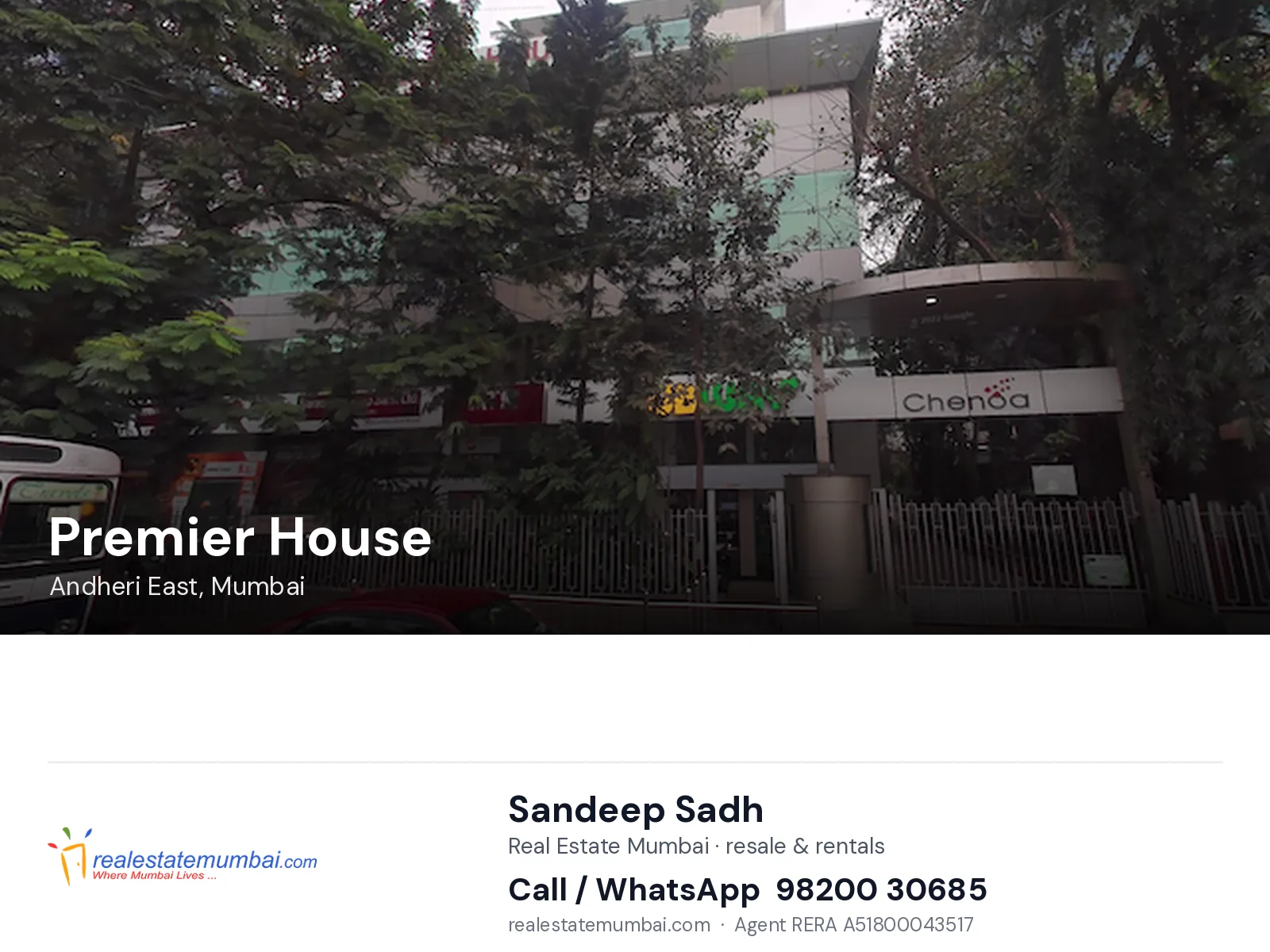 Premier House, Andheri East, Mumbai — flats | Real Estate Mumbai, Sandeep Sadh 98200 30685