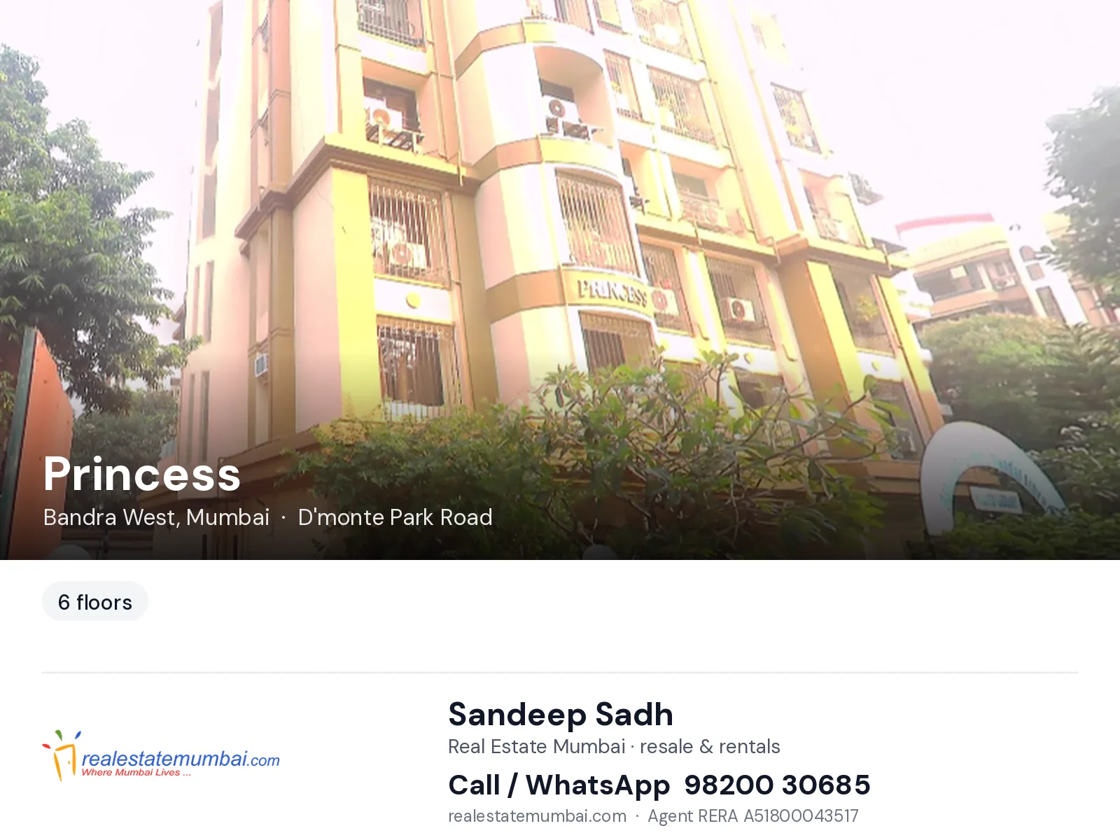 Princess, Bandra West, Mumbai — flats | Real Estate Mumbai, Sandeep Sadh 98200 30685
