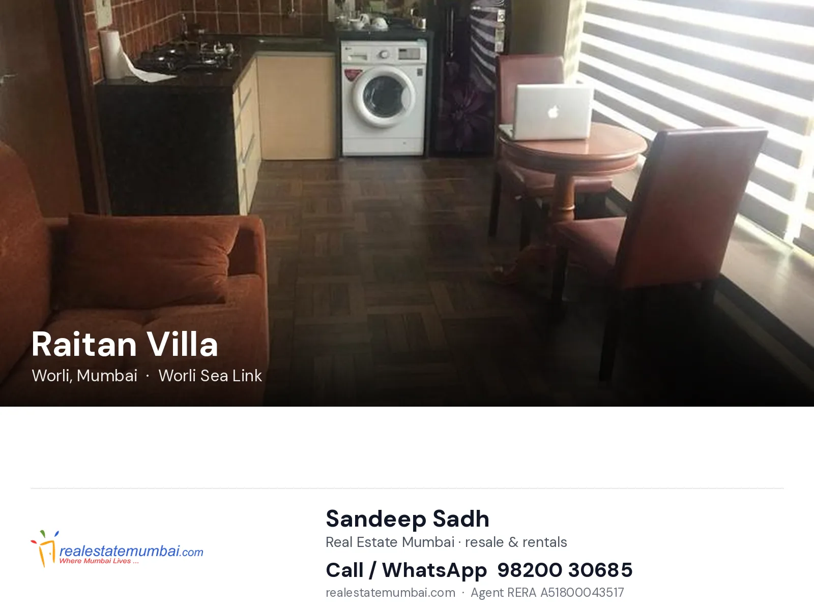 Raitan Villa, Worli, Mumbai — flats | Real Estate Mumbai, Sandeep Sadh 98200 30685