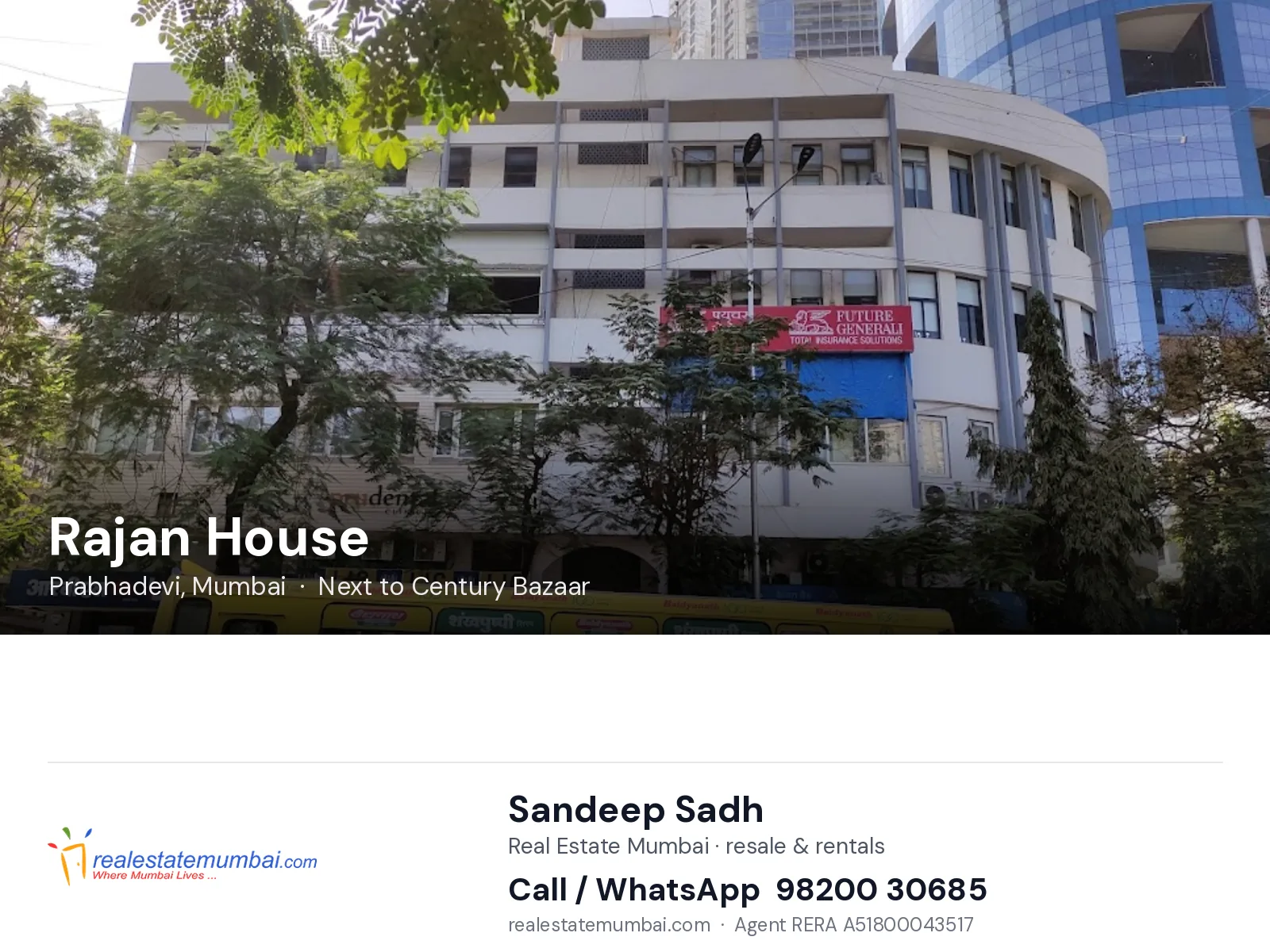 Rajan House, Prabhadevi, Mumbai — flats | Real Estate Mumbai, Sandeep Sadh 98200 30685